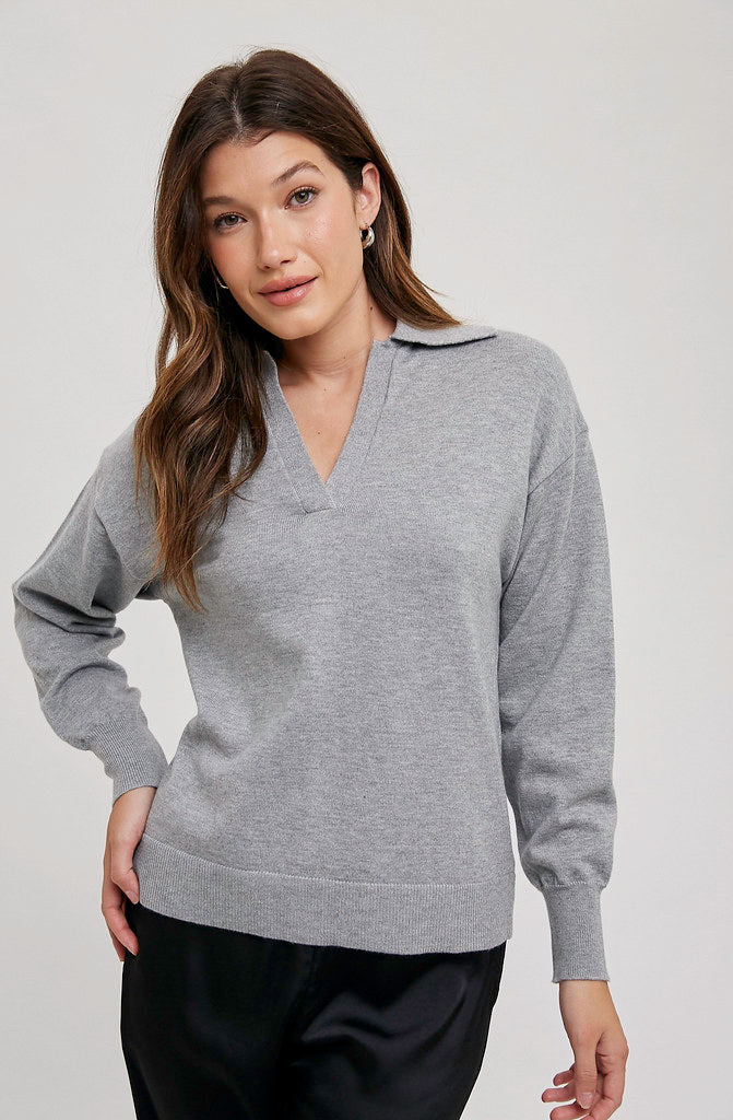 COLLAR LATER COLLARED SWEATER