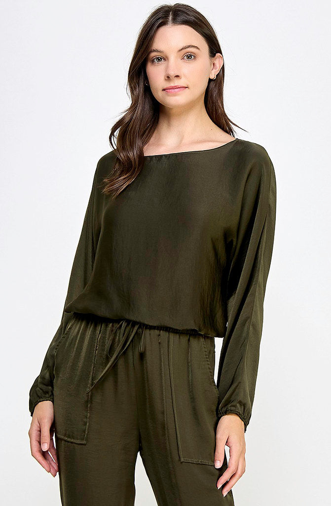 READY SET SATIN BLOUSE