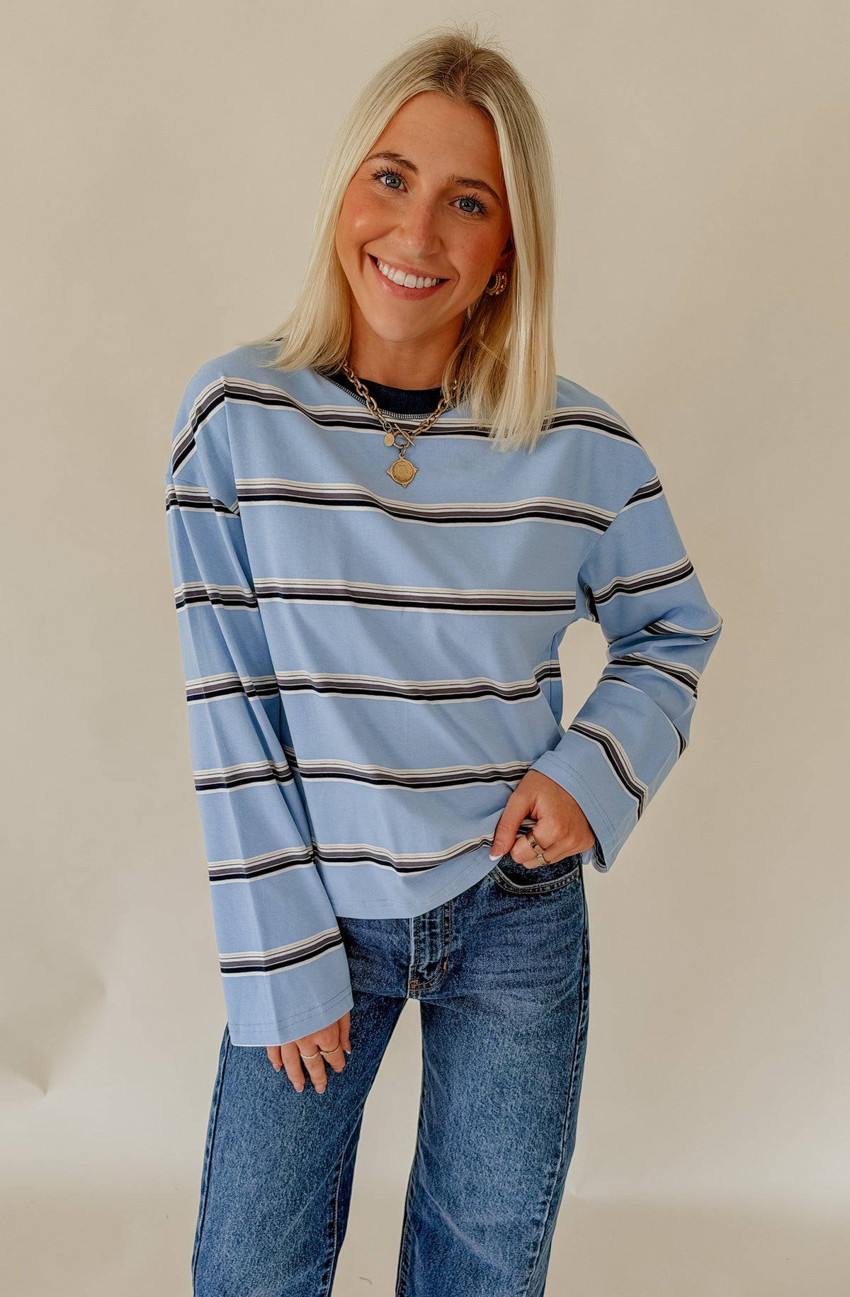 NOT YOUR BOYFRIENDS STRIPED TEE