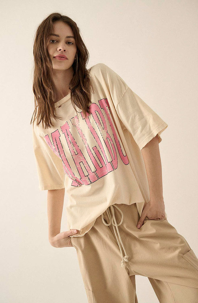 MALIBU DISTRESSED GRAPHIC TEE