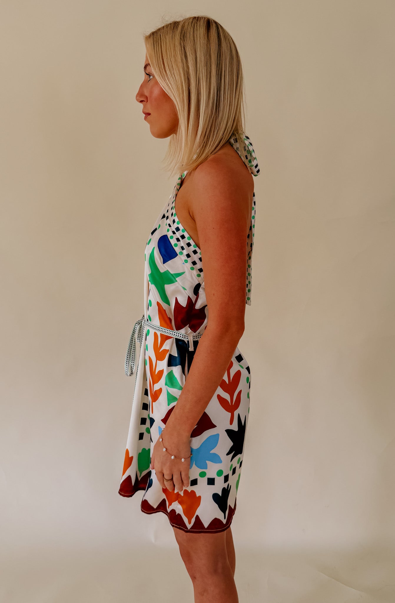 CIEBON LILA HALTER MINI DRESS