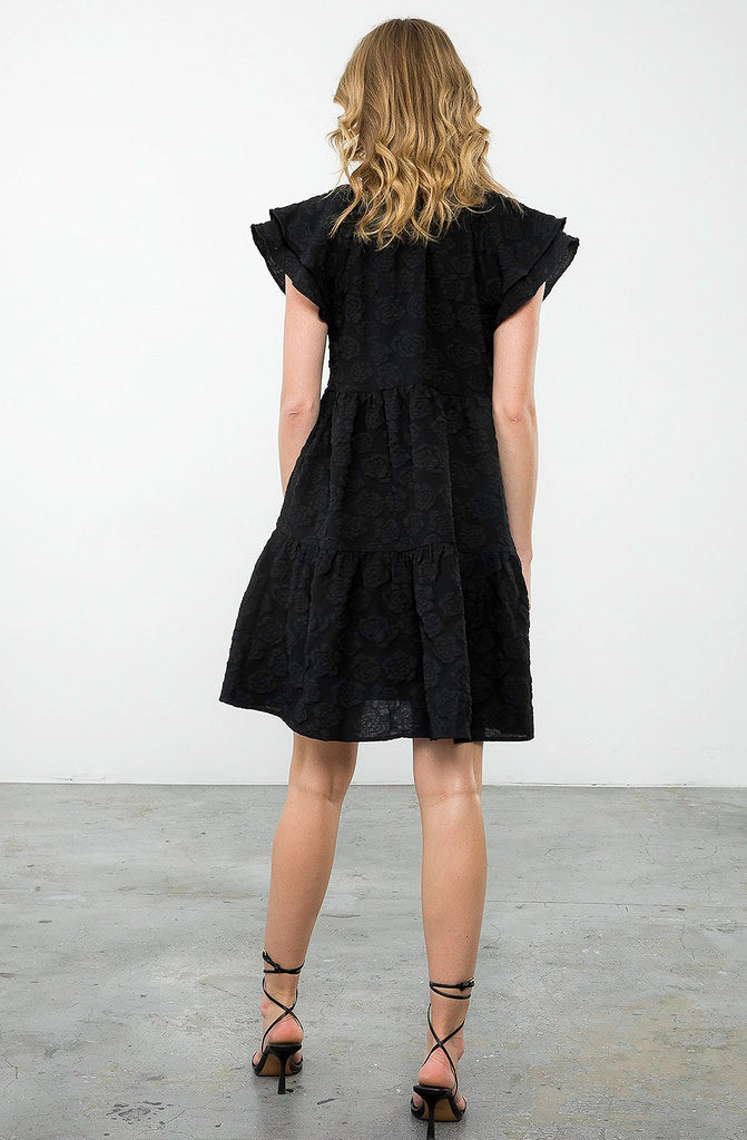 DRINKS AFTER WORK TEXTURED DRESS