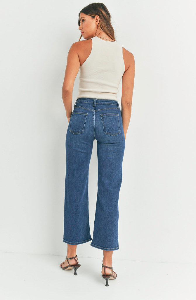 JUST BLACK HIGH RISE WIDE LEG DENIM