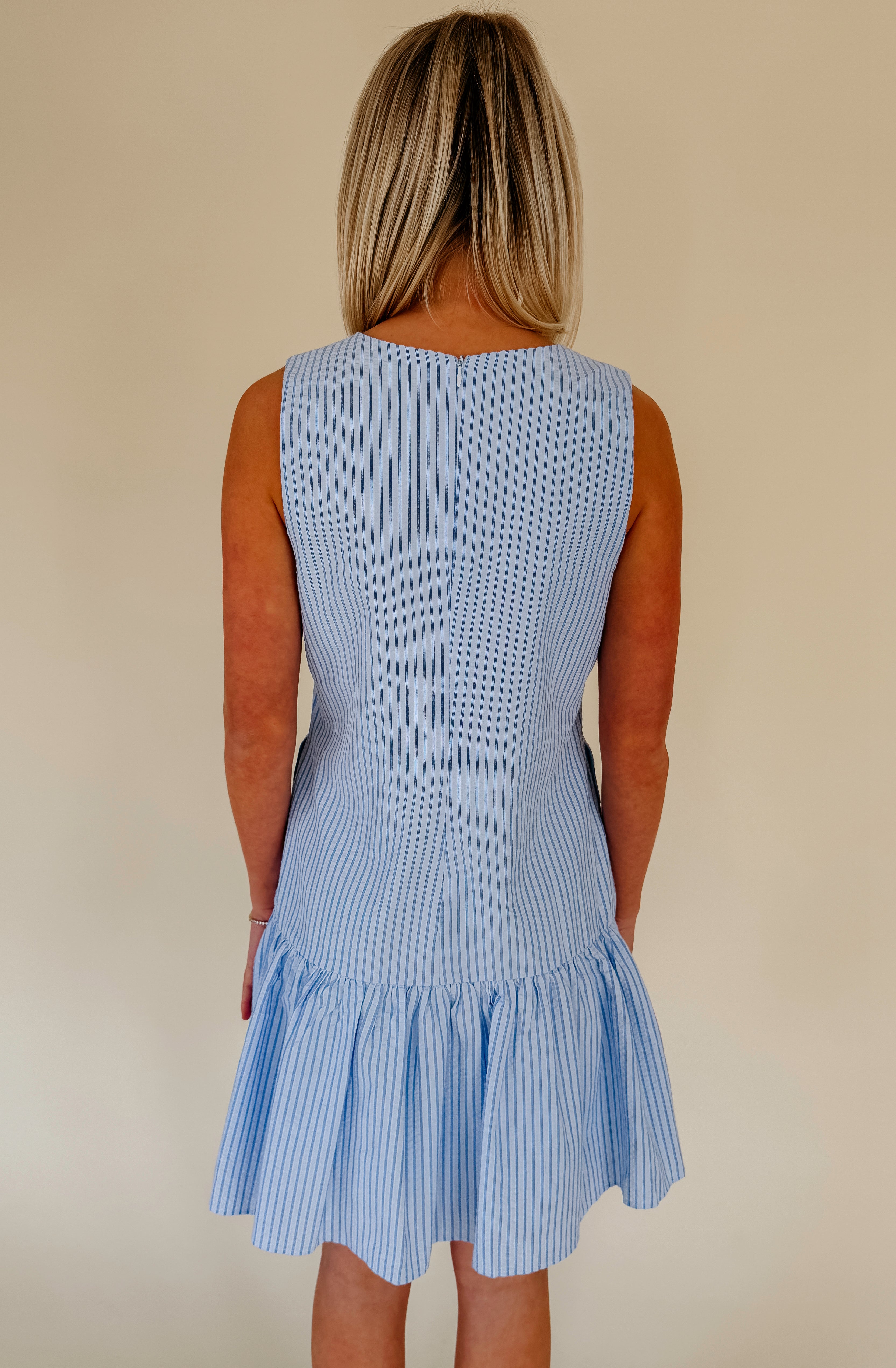 EASY GOING STRIPED MINI DRESS