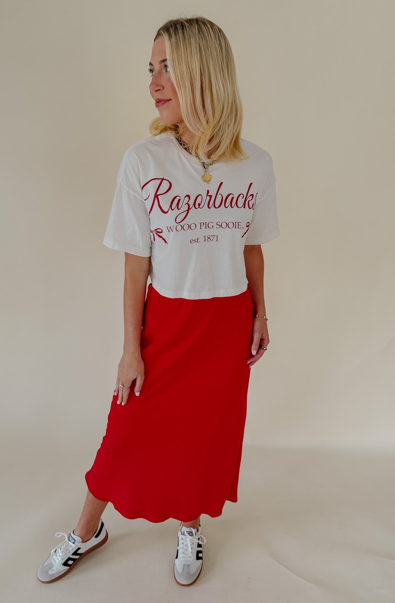 CHILI SEASON SLIP MIDI SKIRT