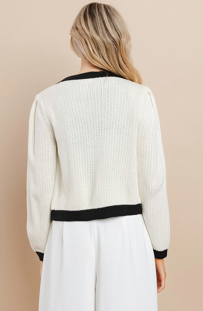 TIME BLOCK OPEN CARDIGAN