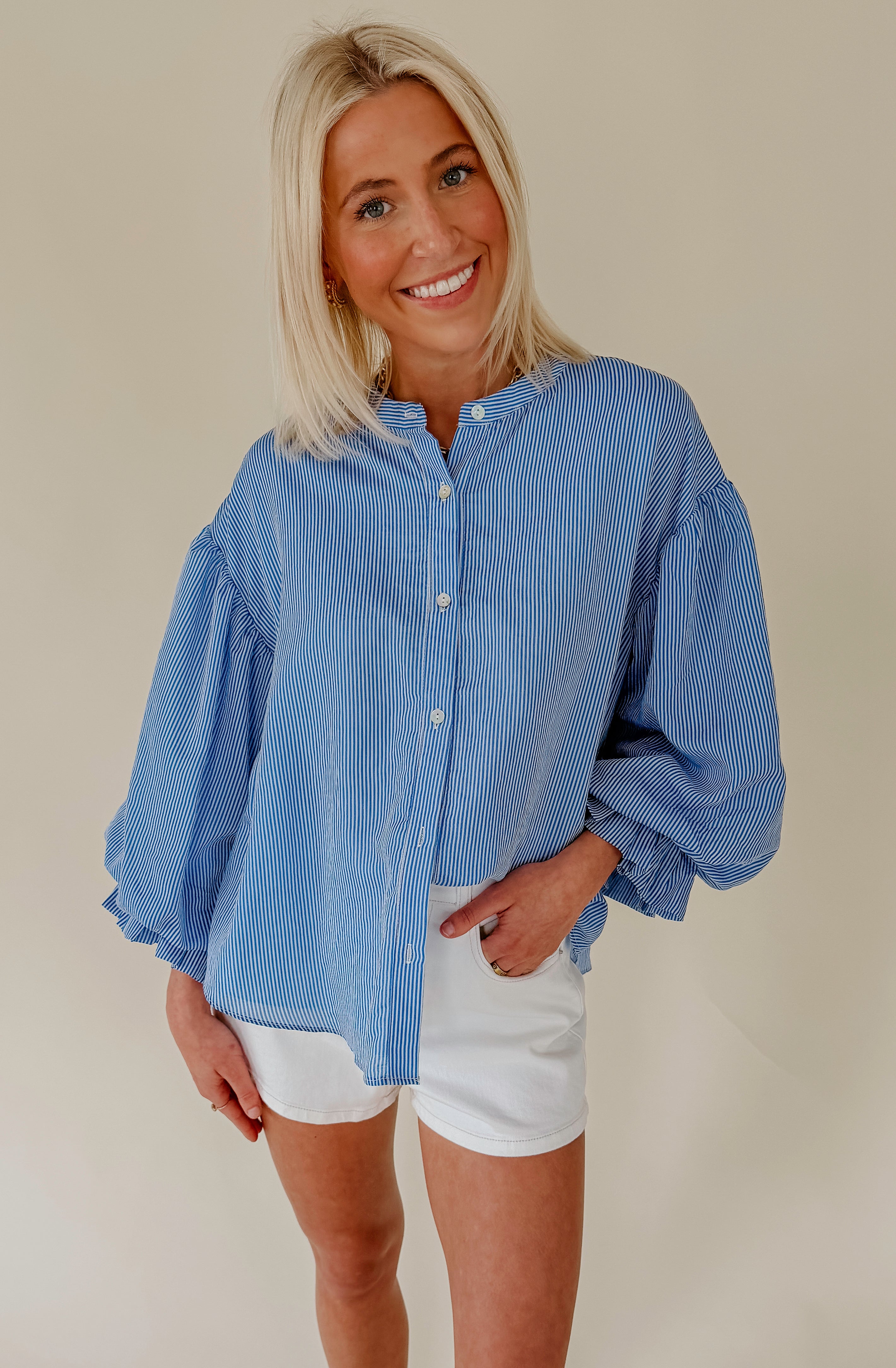KEEP IT SIMPLE BUTTONED BLOUSE