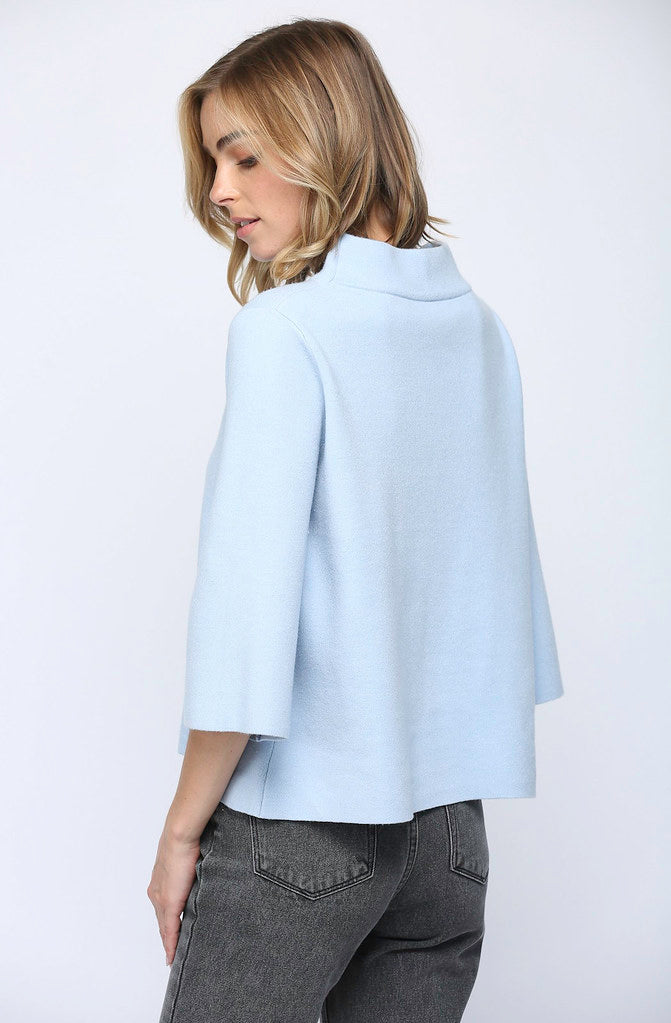 FALL FORWARD MOCK KNIT SWEATER