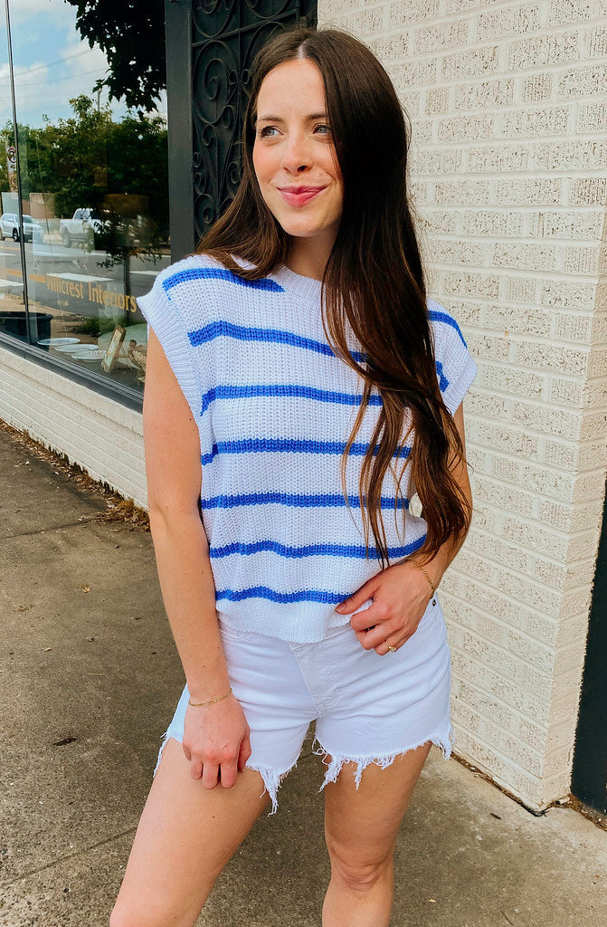 THE BAILEY STRIPED SWEATER TANK