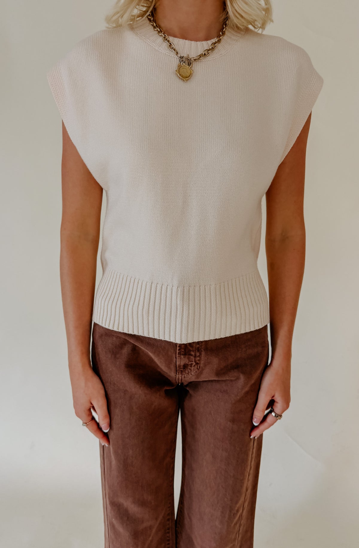 THE MIKAYLA KNIT SWEATER TANK