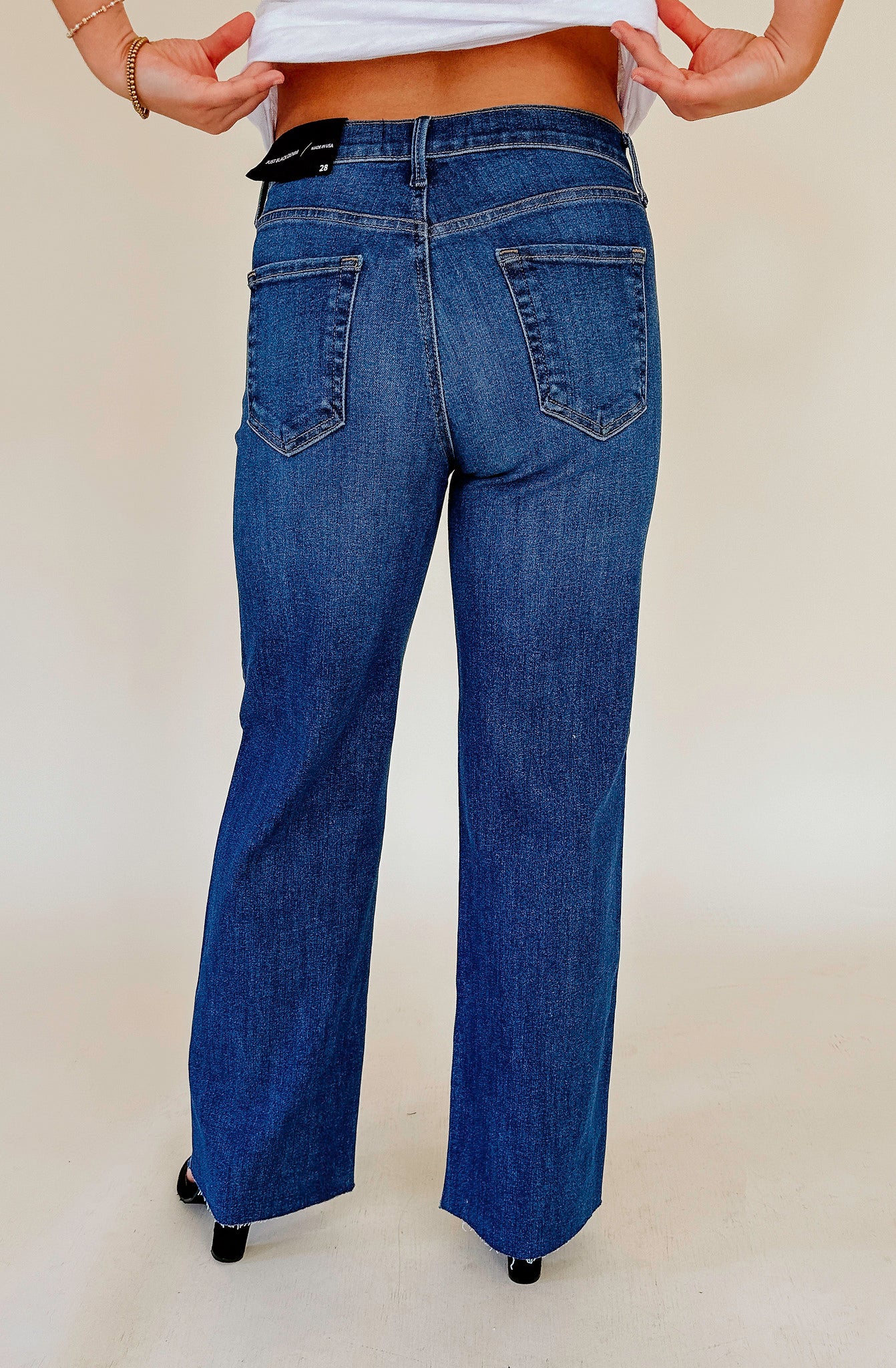 JUST BLACK SLIM PALAZZO JEAN