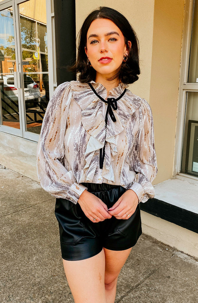 THE EDEN PLEATED BLOUSE