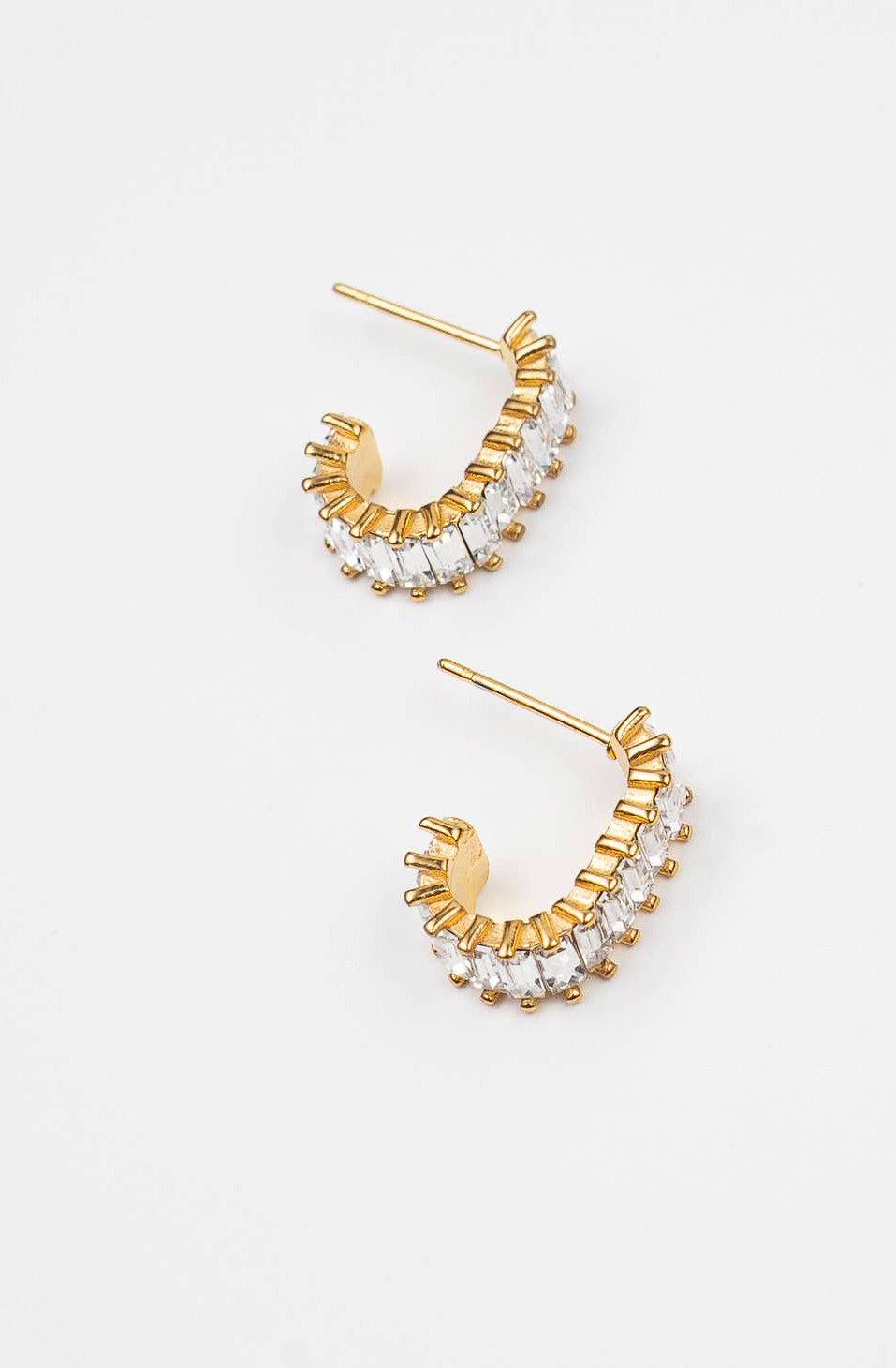 BRENDA GRANDS SQUARE DIAMOND HOOPS