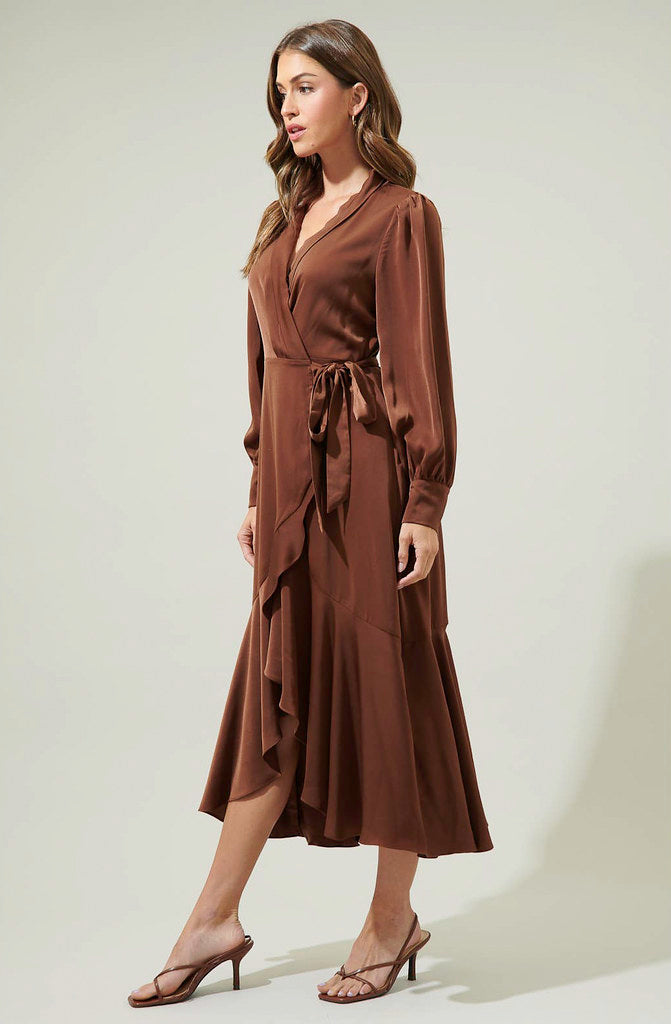 OPHELIA WRAP MIDI DRESS