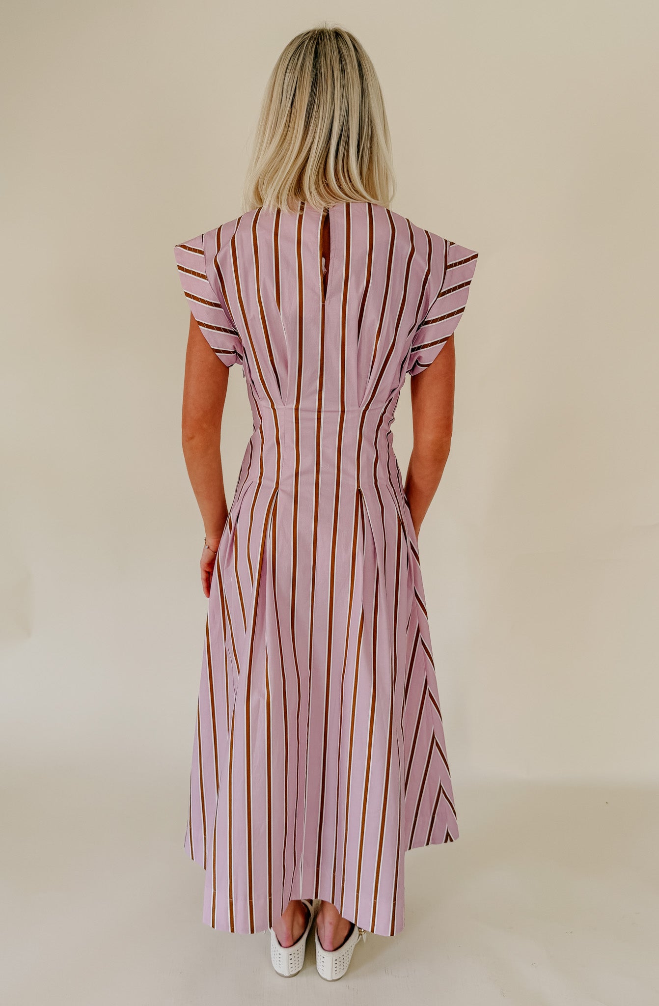 THE ONE OF A KIND POPLIN BLEND MIDI DRESS