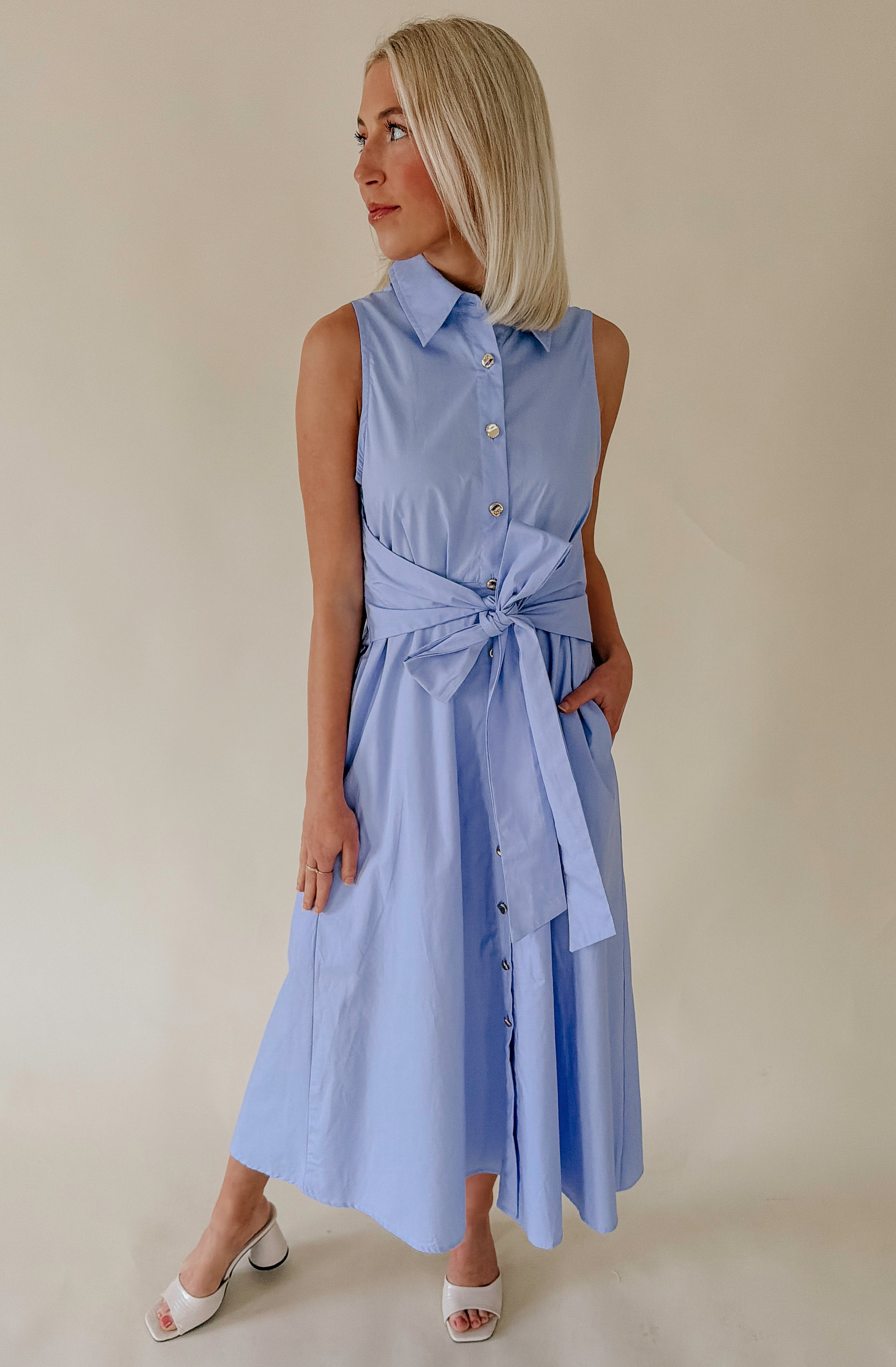 THE MIKAYLA BUTTONED MIDI DRESS