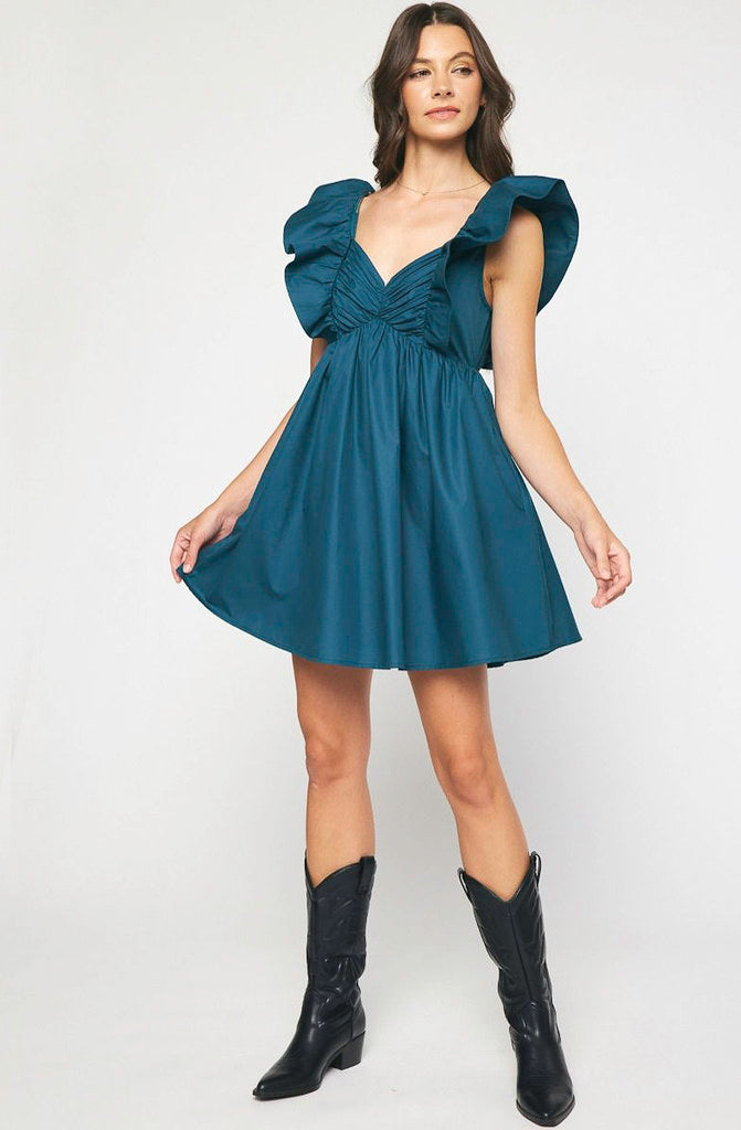 MEET FOR DRINKS RUFFLED DRESS