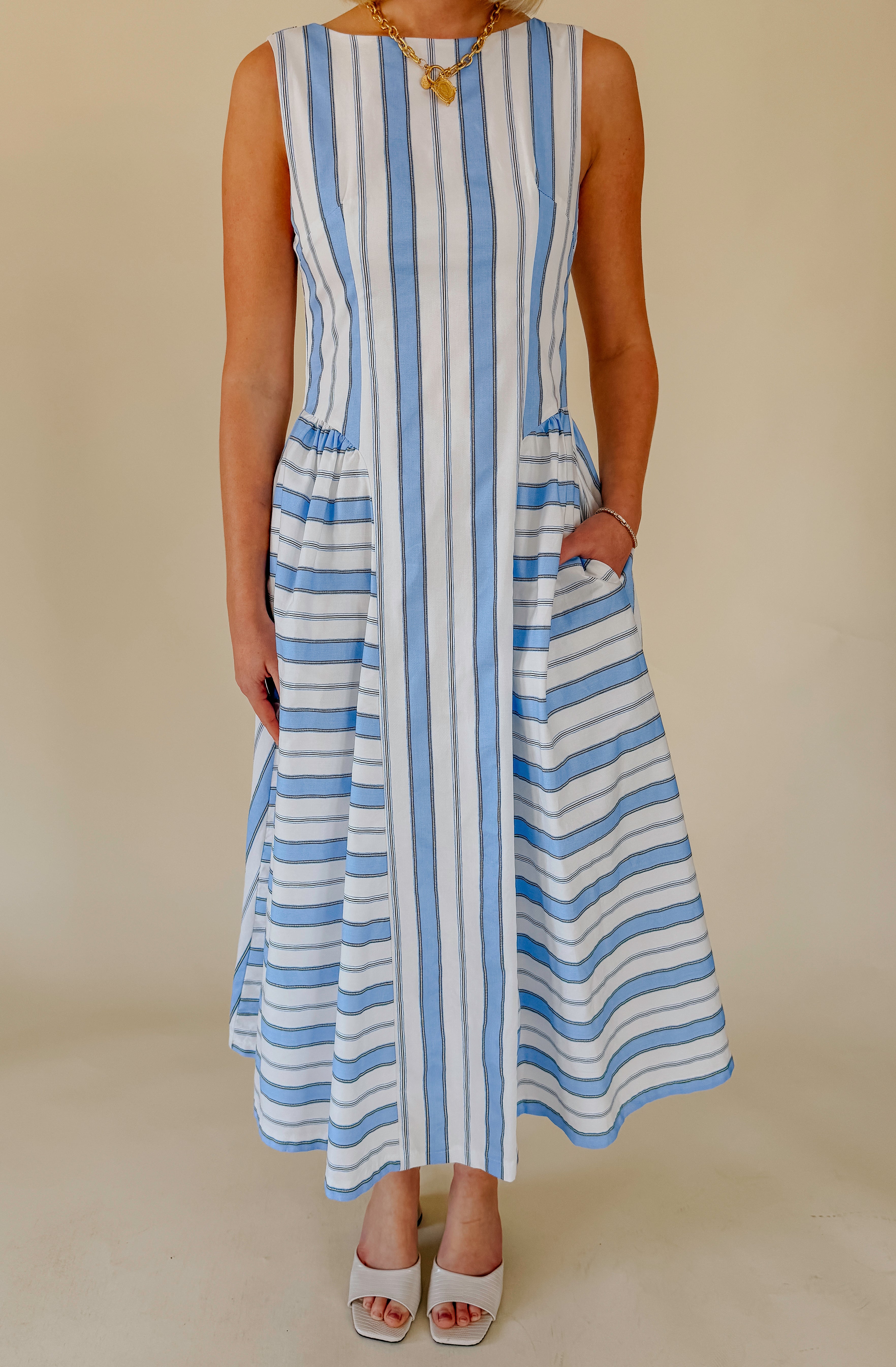 NANTUCKET STRIPED MIDI