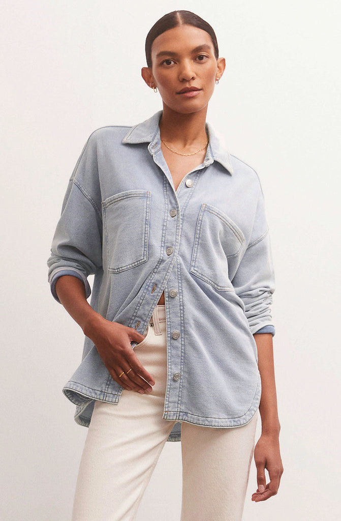 Z SUPPLY ALL DAY KNIT DENIM JACKET