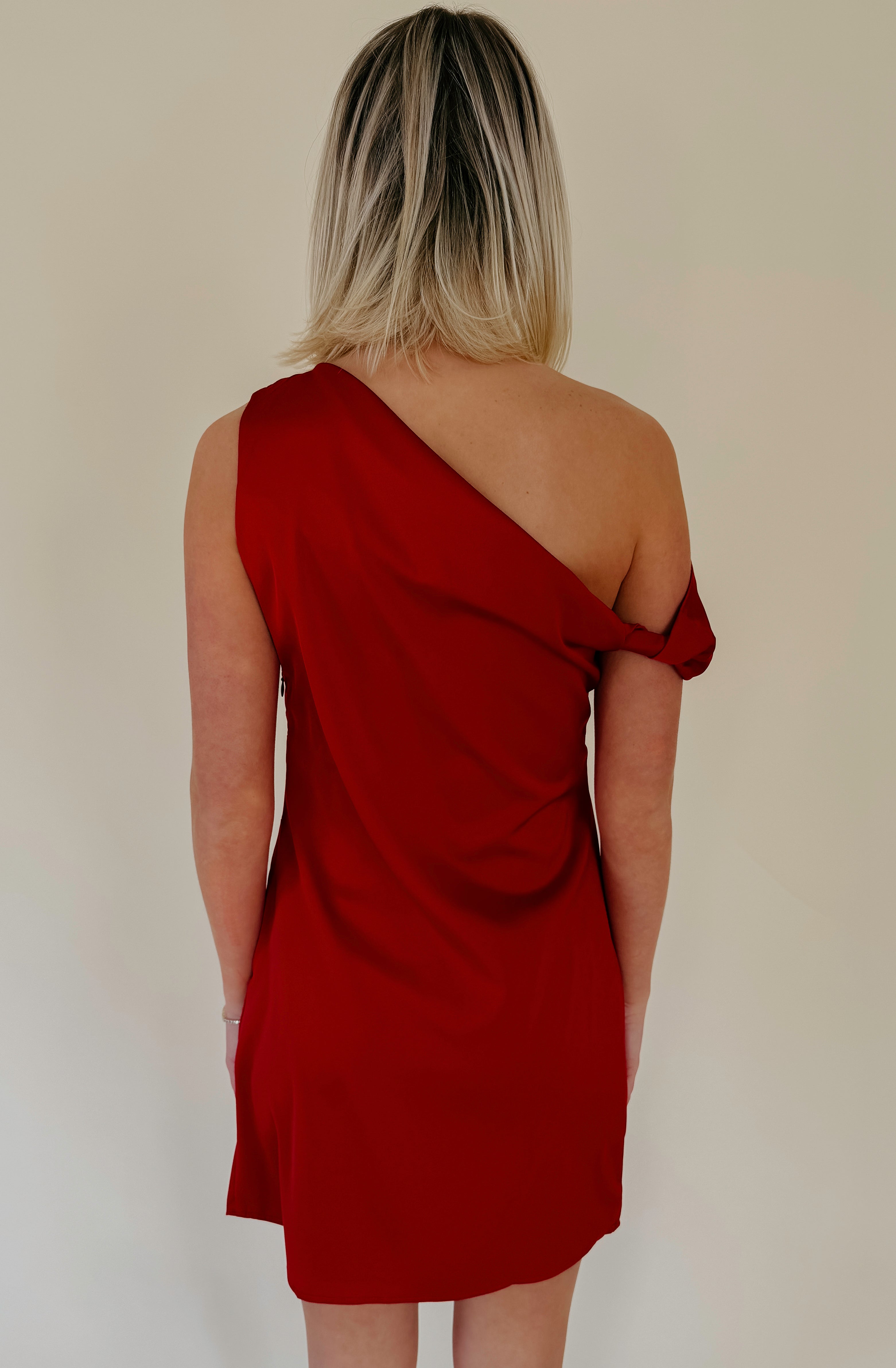 NIGHT OUT ASSYMETRICAL MINI DRESS