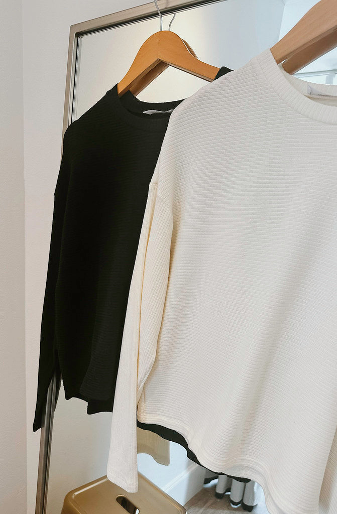 ON THE REGULAR RIBBED LONG SLEEVE TOP