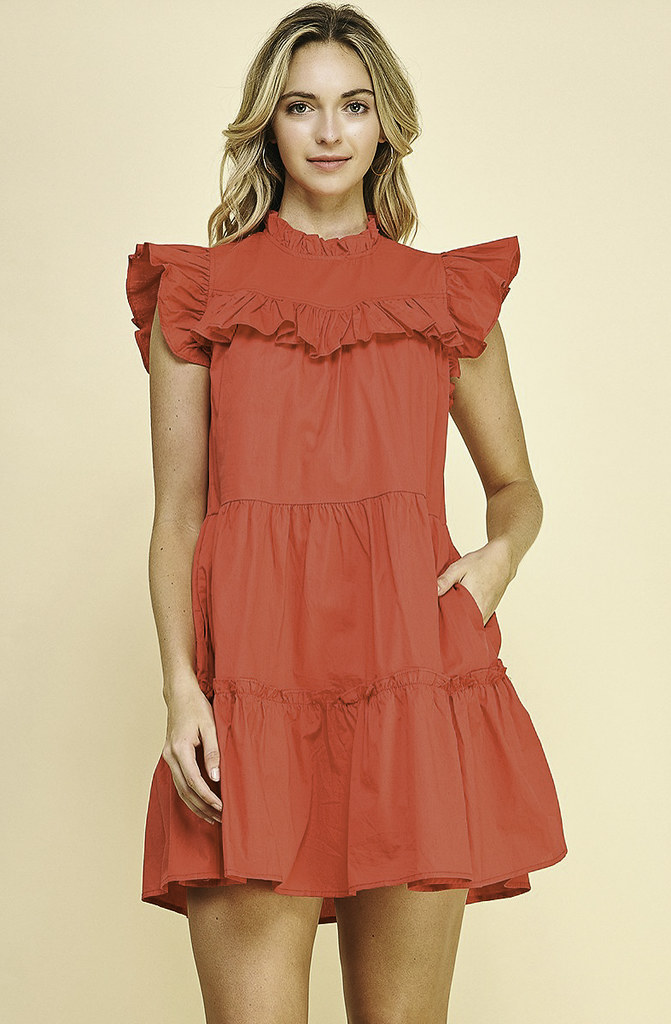 TOP TIER TIERED DRESS