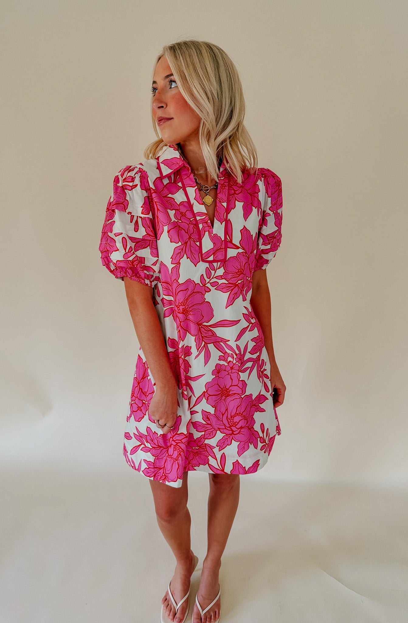 PLANS MADE FLORAL MINI DRESS