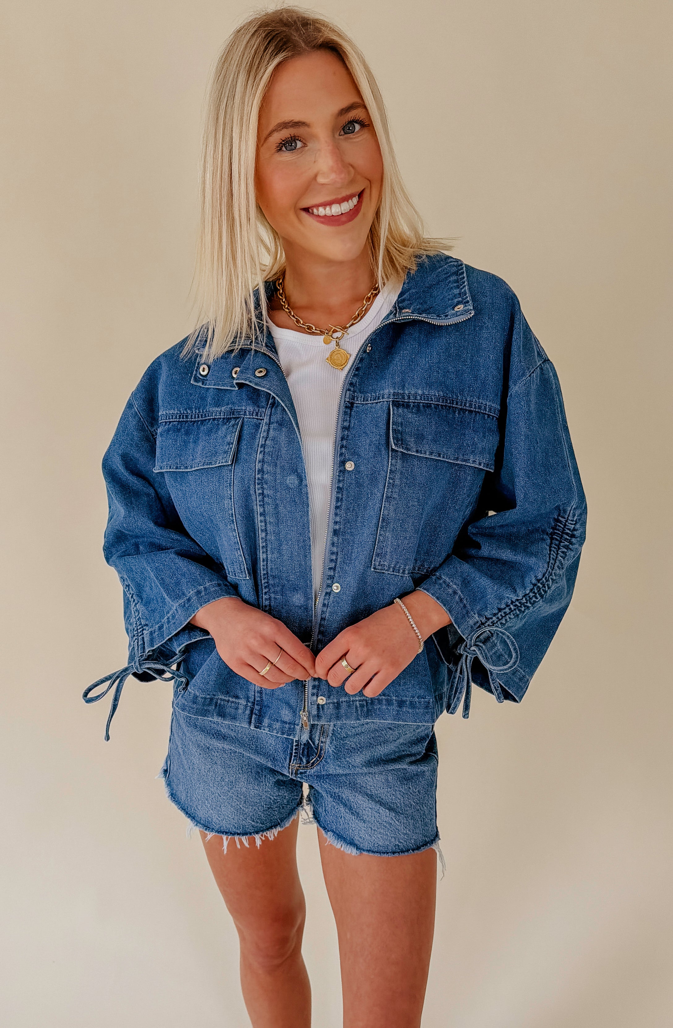 THROW & GO RELAXED DENIM JACKET