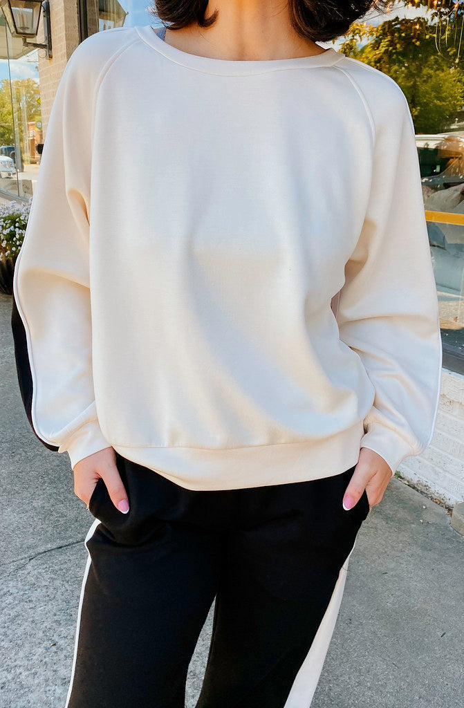 THE HADLEY COLOR BLOCKED MODAL TOP