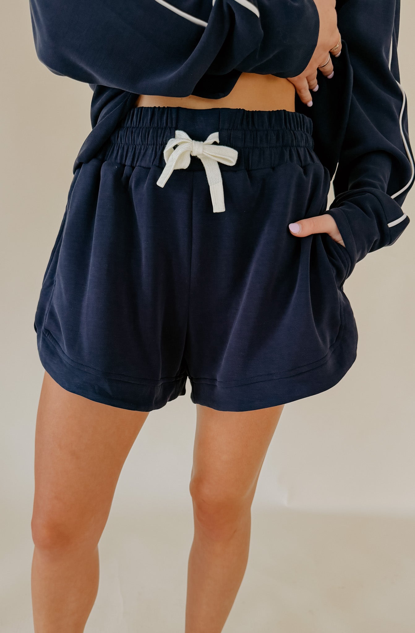 LOUNGING OUT ELASTIC WAIST SHORTS