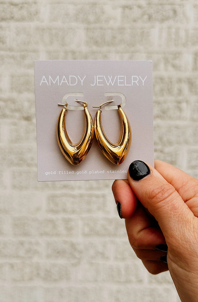 AMADY POINTED HOOP EARRINGS