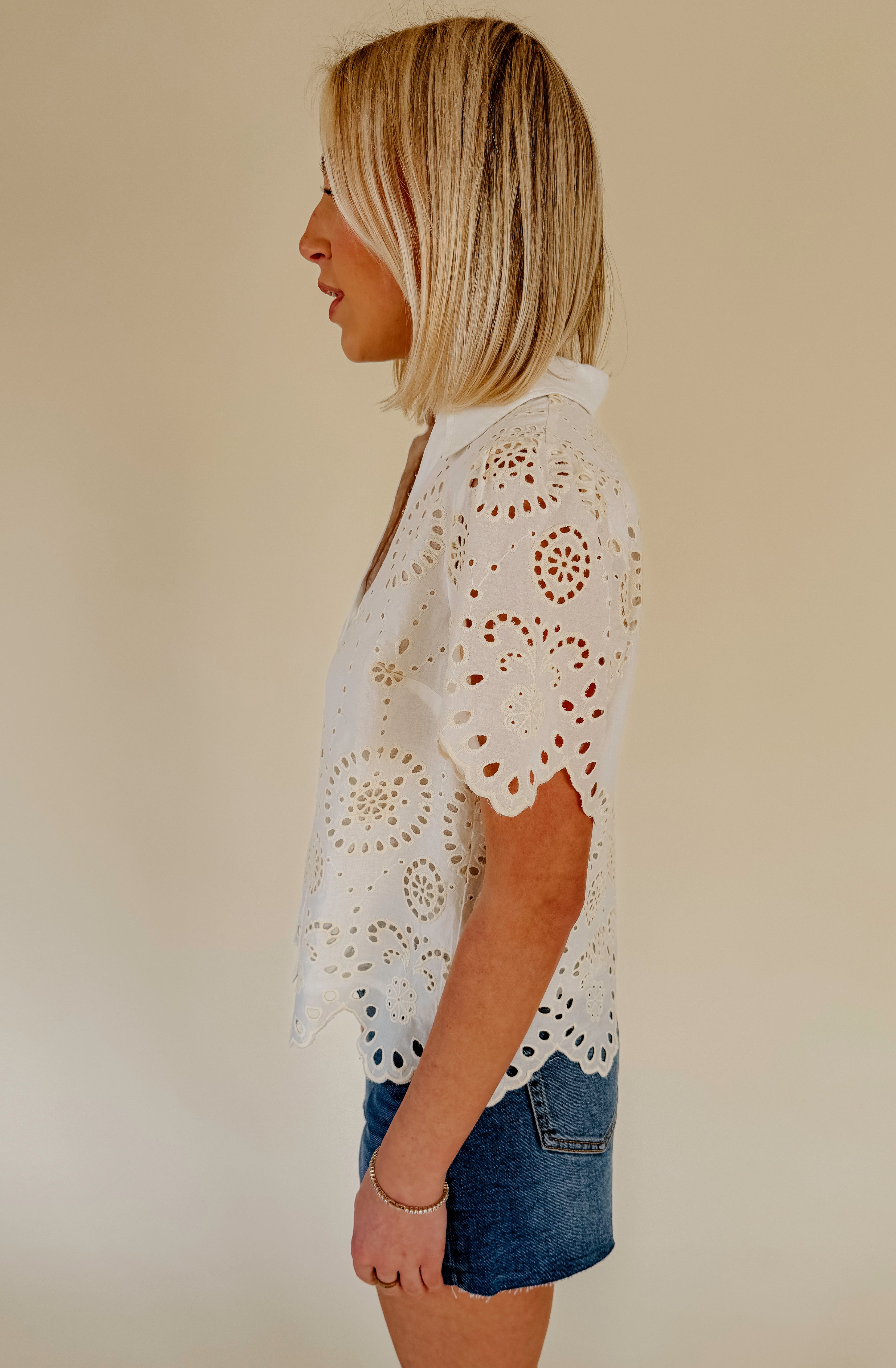 THE LACY EMBROIDERED BLOUSE
