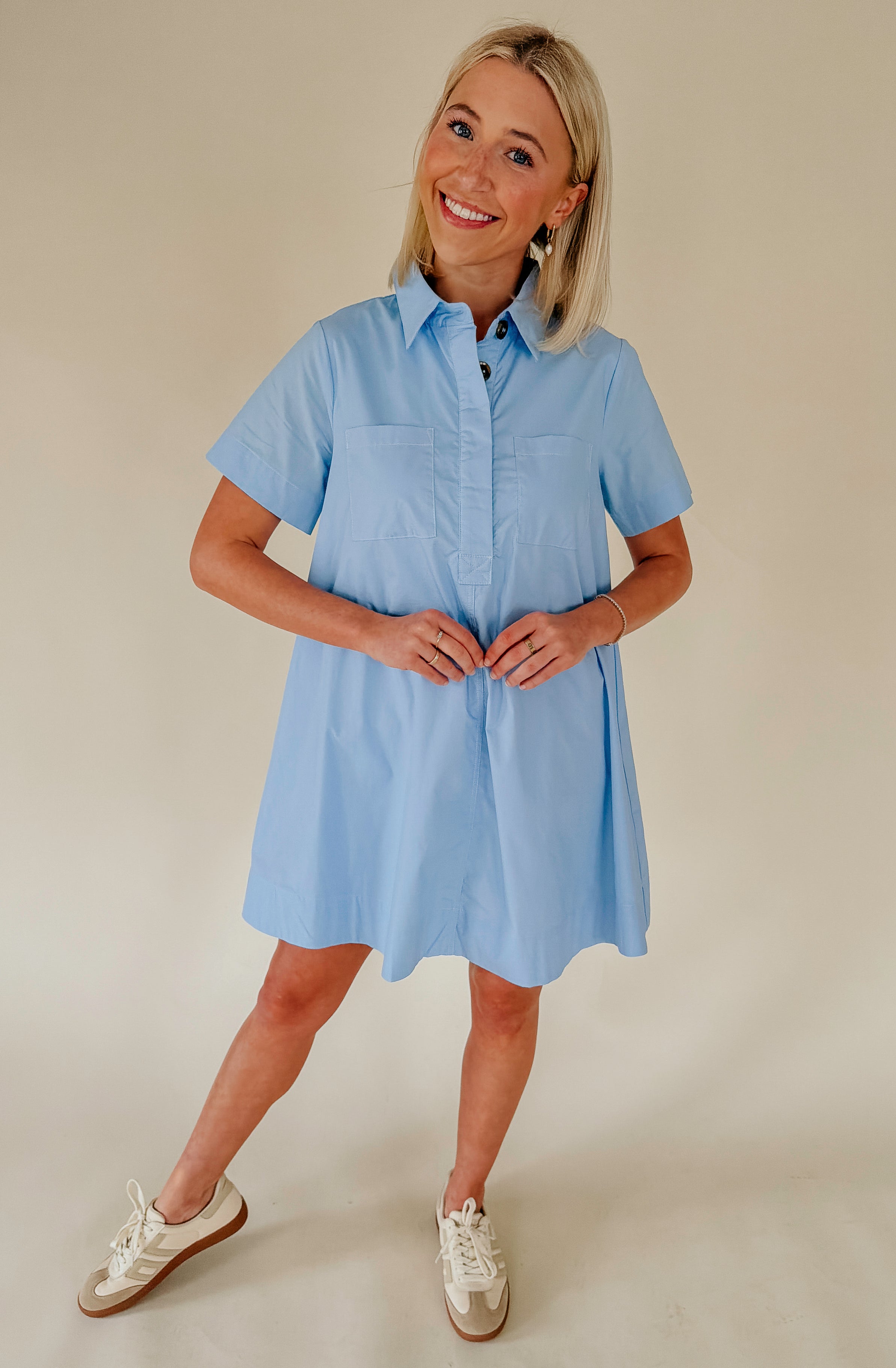 THE ELLA BUTTONED SHIFT DRESS
