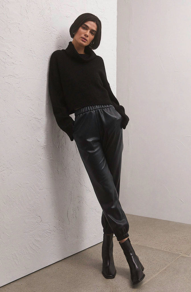 Z SUPPLY LENORA FAUX LEATHER JOGGER