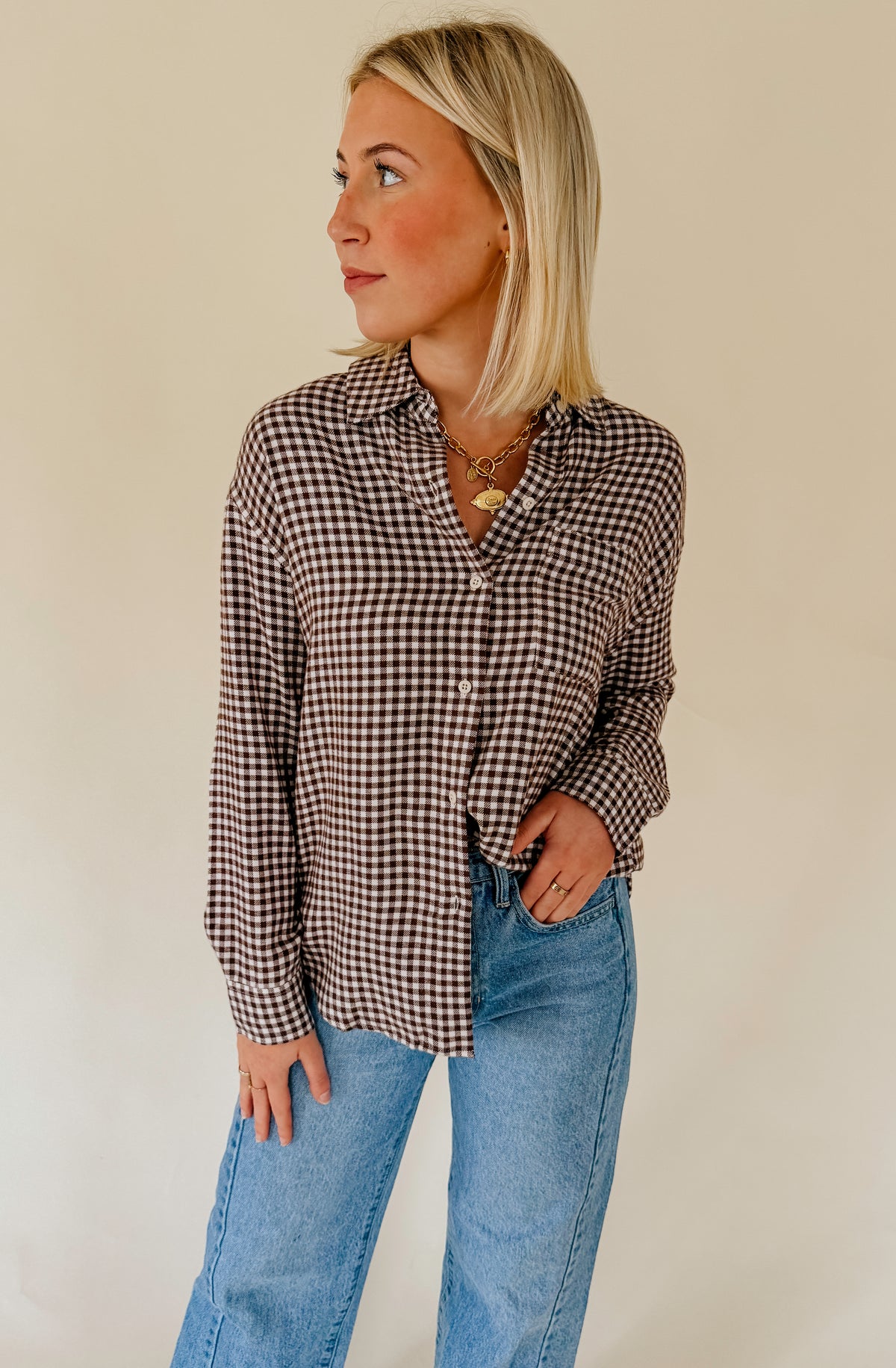 Z SUPPLY RIVER PLAID BUTTON UP