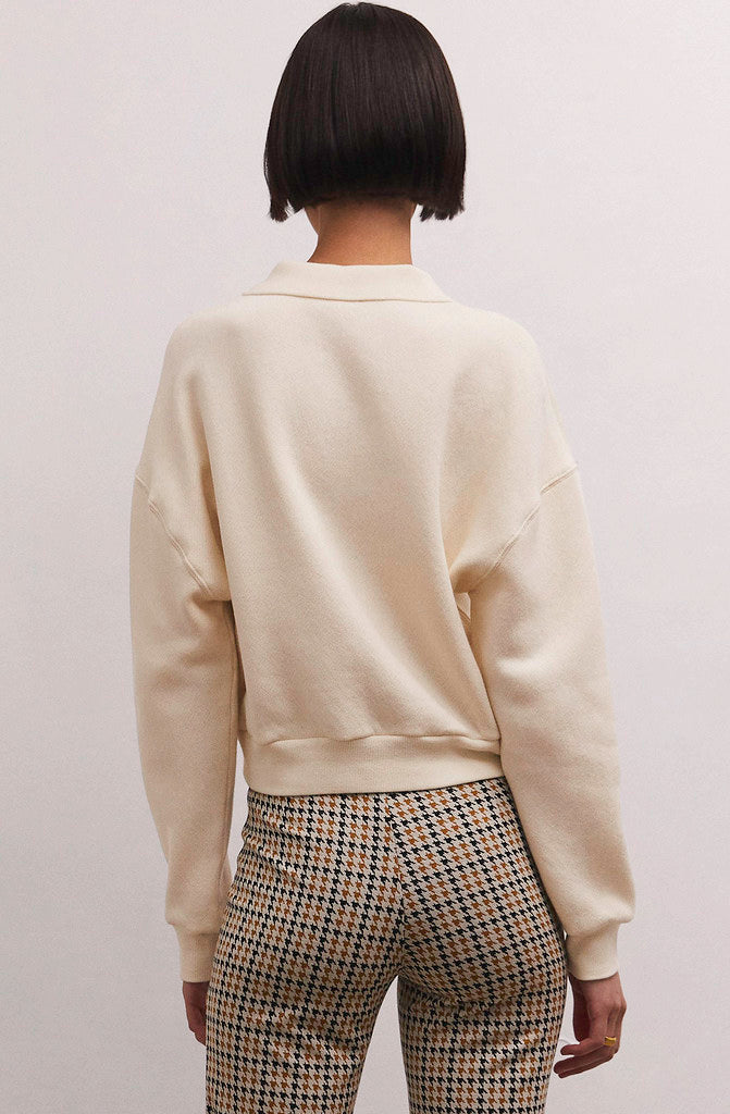 Z SUPPLY WESTERLY POLO SWEATSHIRT