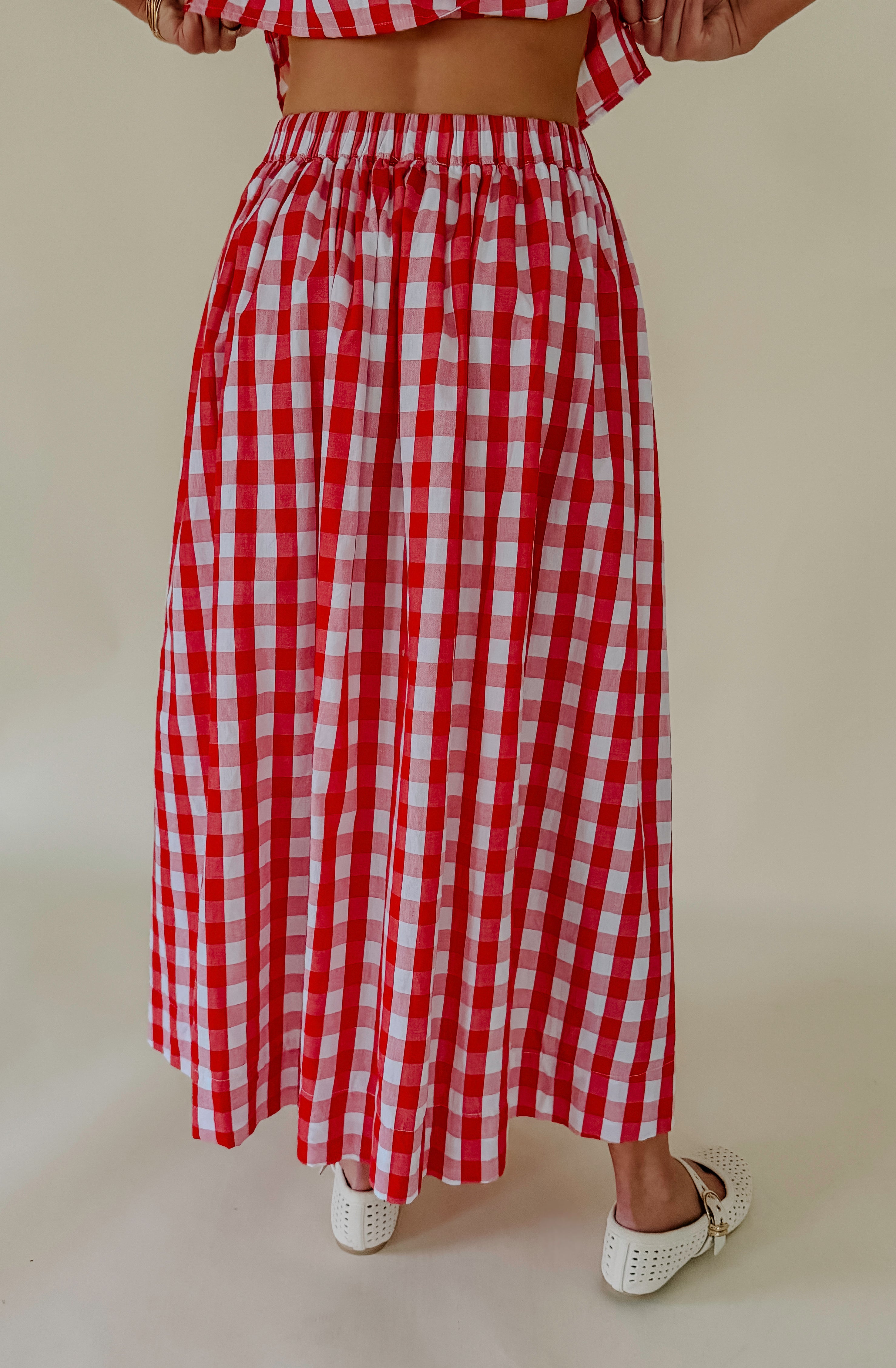 THE PLAID HABIT MIDI SKIRT