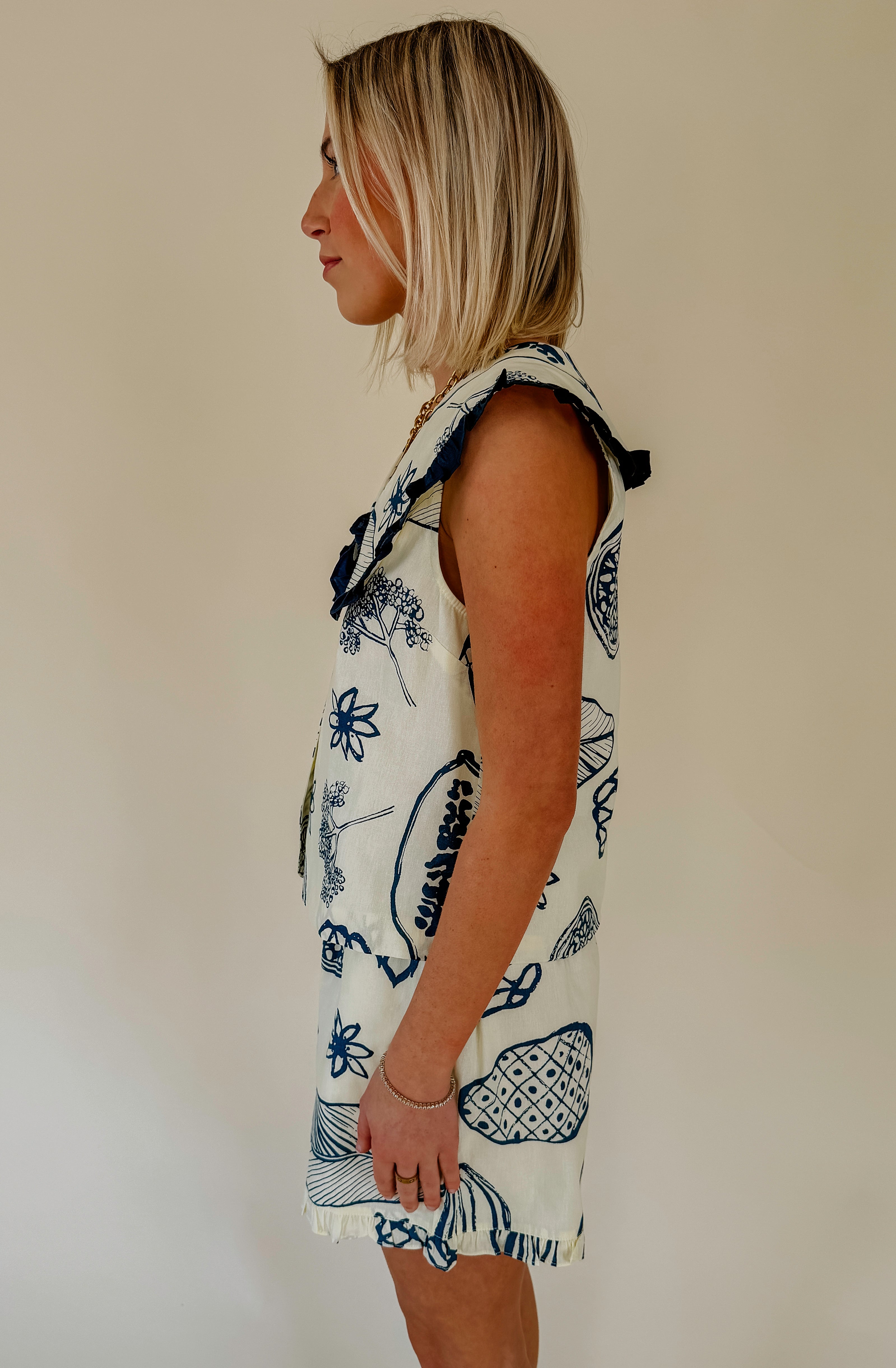 SEA YA LATER PETER PAN COLLAR TOP