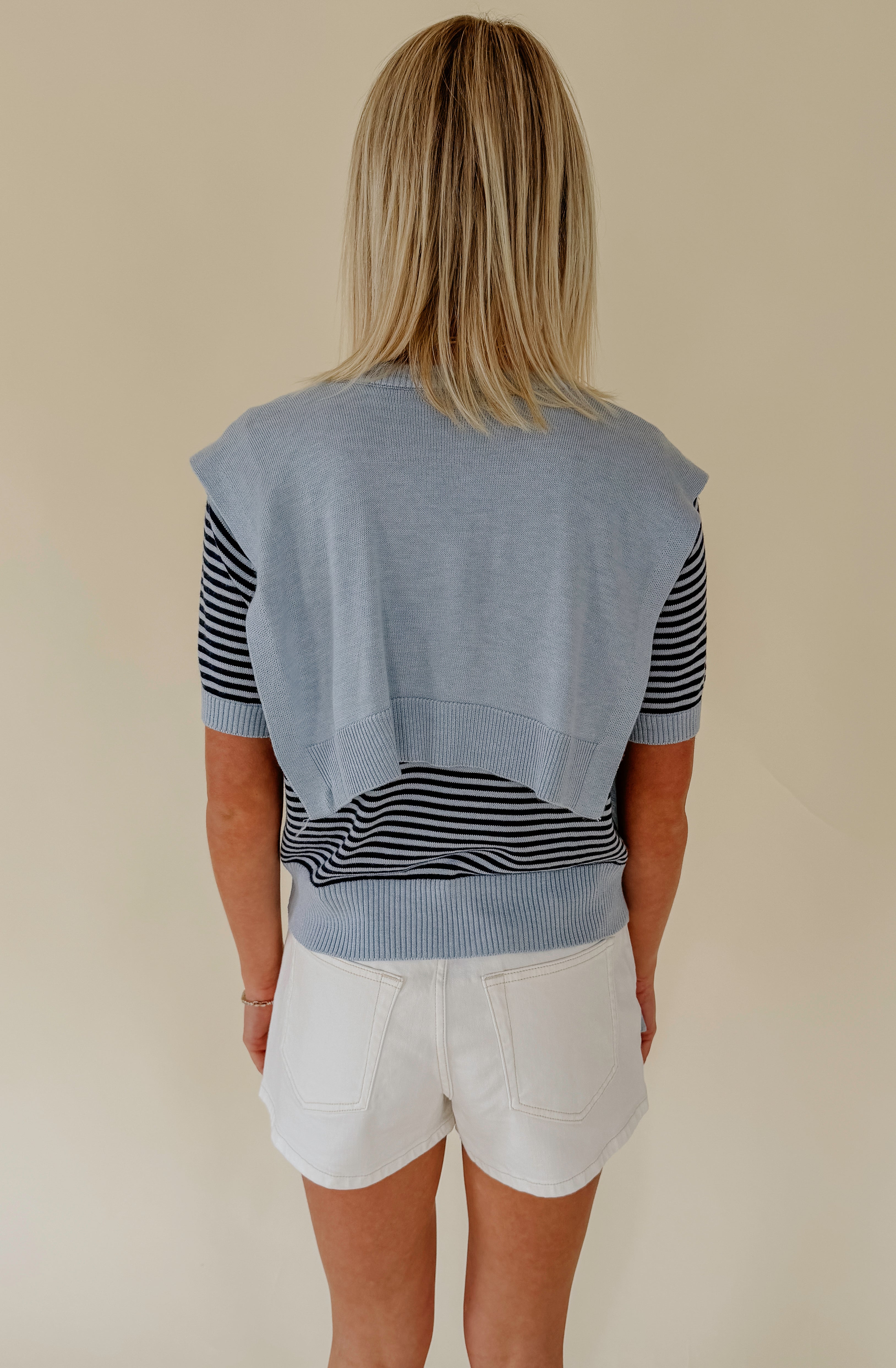 DOUBLE TROUBLE LAYERED LIGHT SWEATER TOP