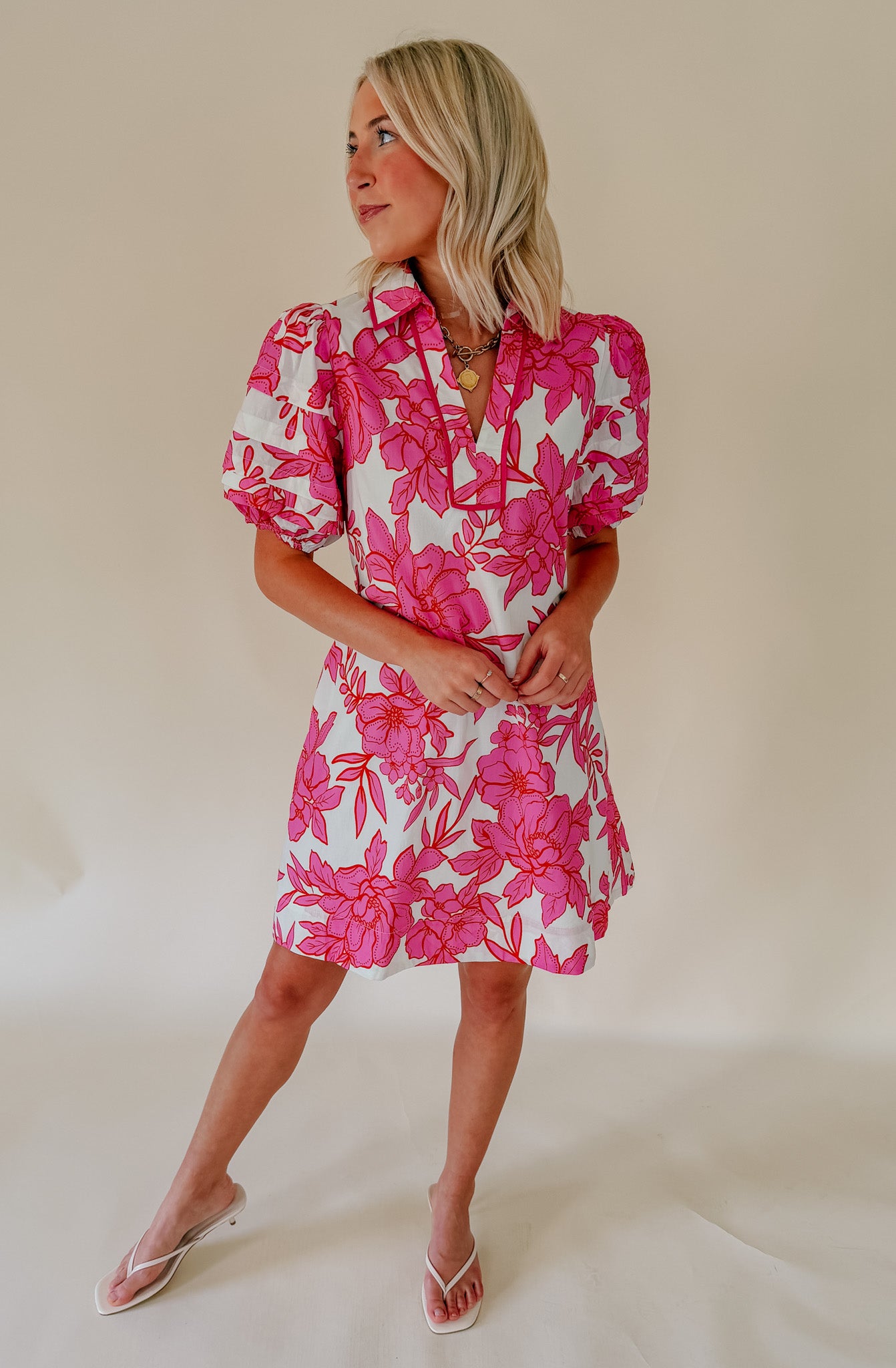 PLANS MADE FLORAL MINI DRESS
