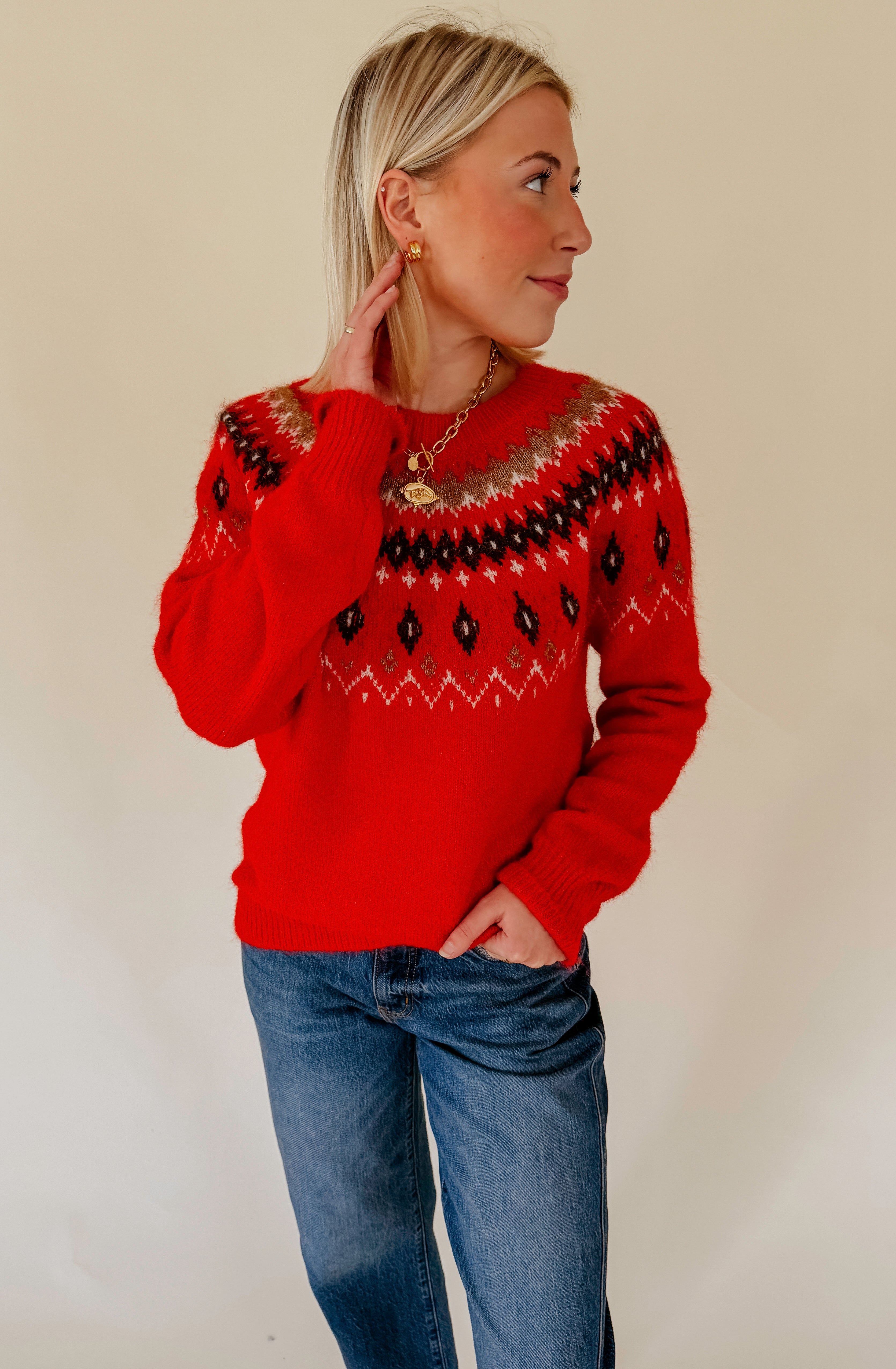 ALL I WANT FAIR ISLE SWEATER