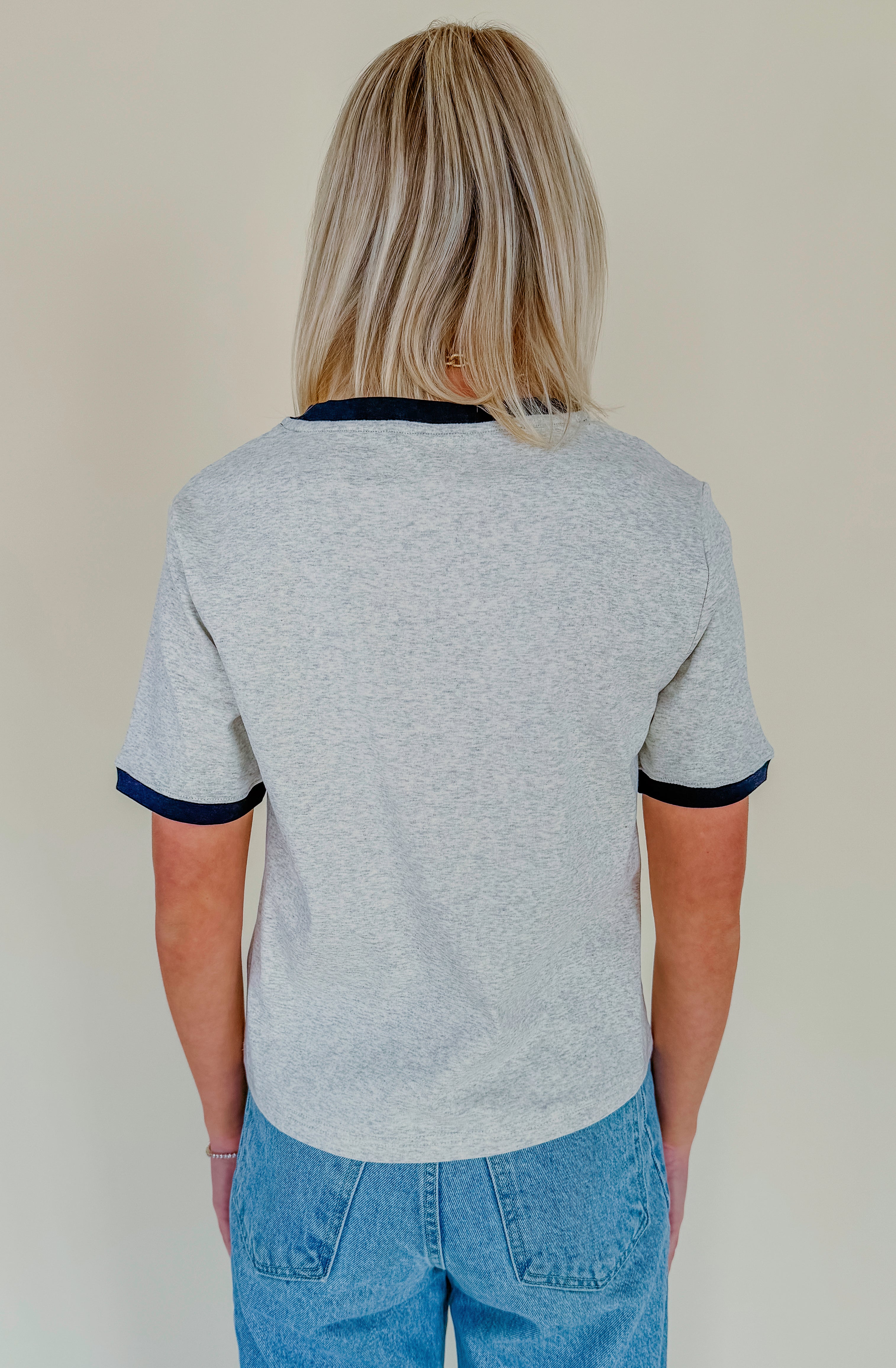 OFF BASE NAVY TRIMMED TEE