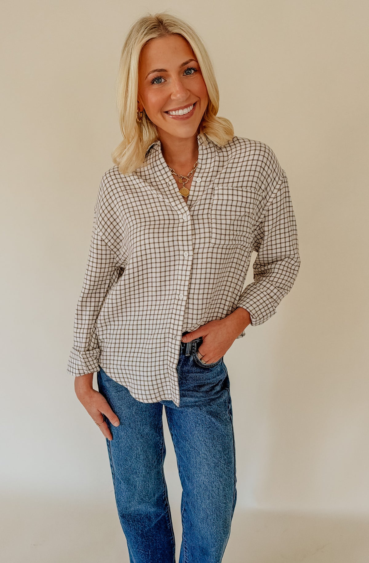 Z SUPPLY RIVER PLAID BUTTON UP