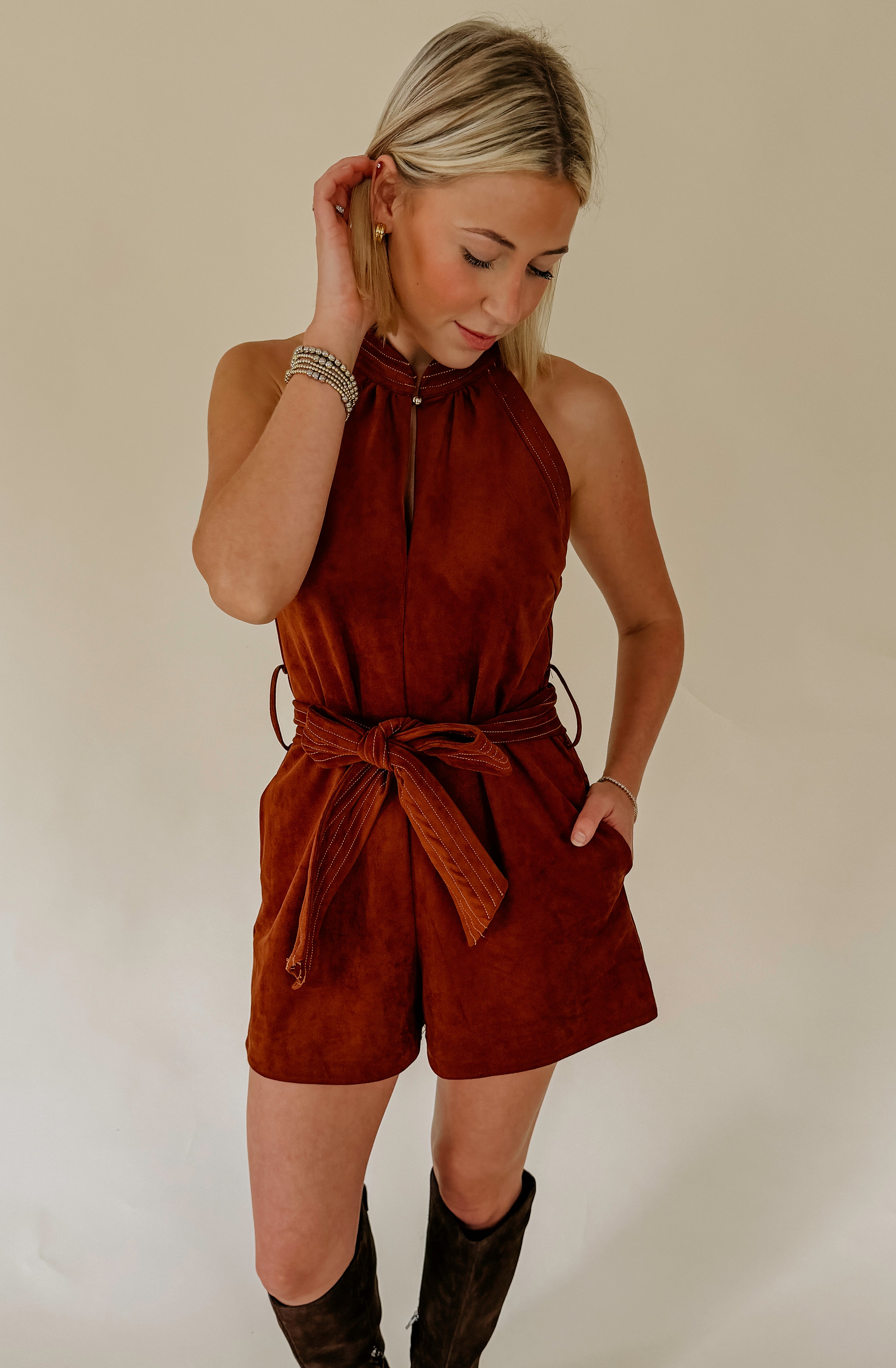 CIEBON LOUISE HALTER NECK ROMPER