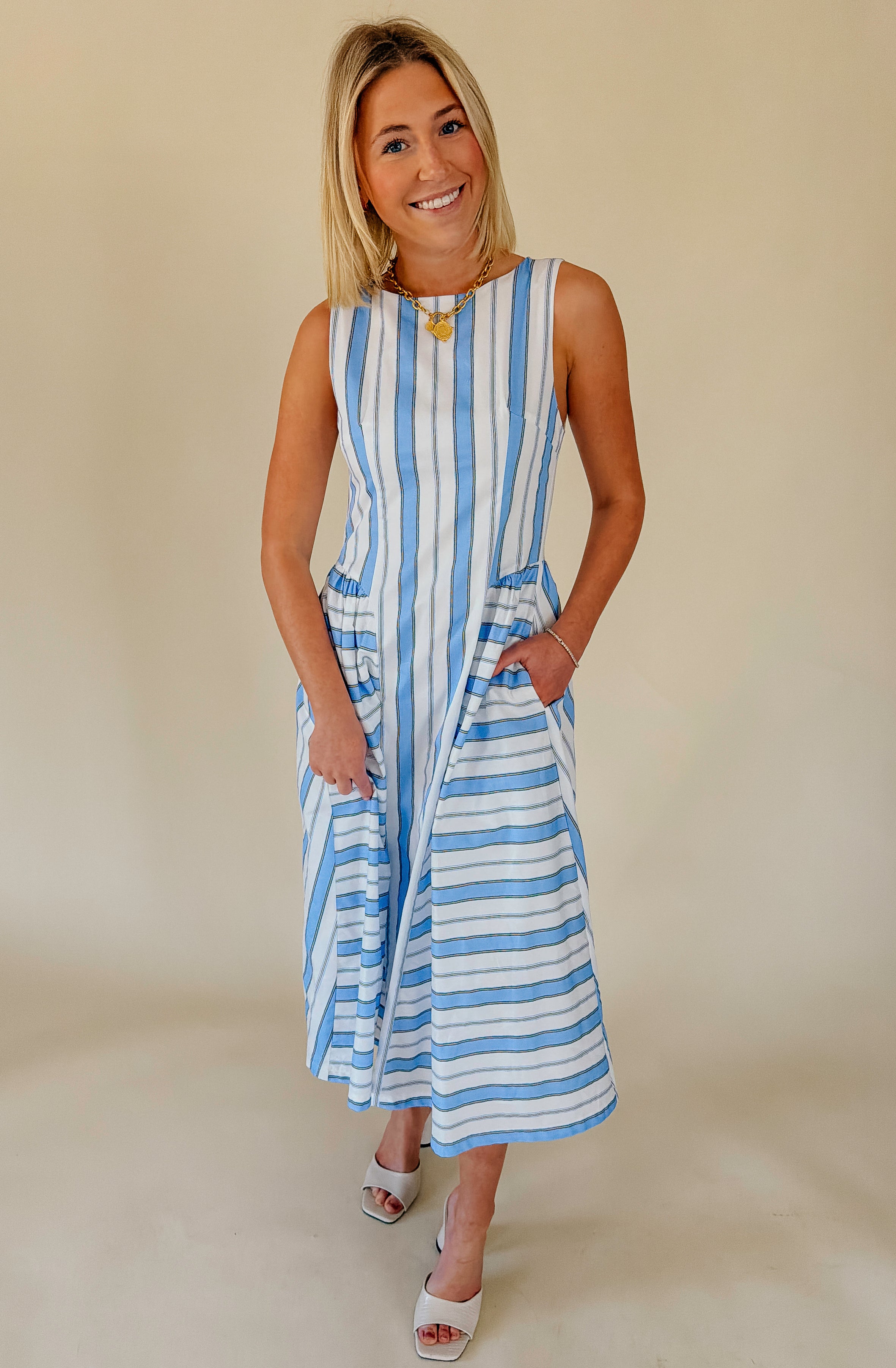 NANTUCKET STRIPED MIDI