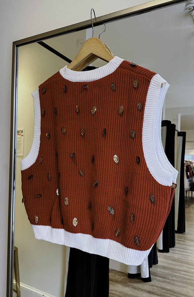 QUEEN OF SPARKLES DOWN SET SPARKLE SWEATER