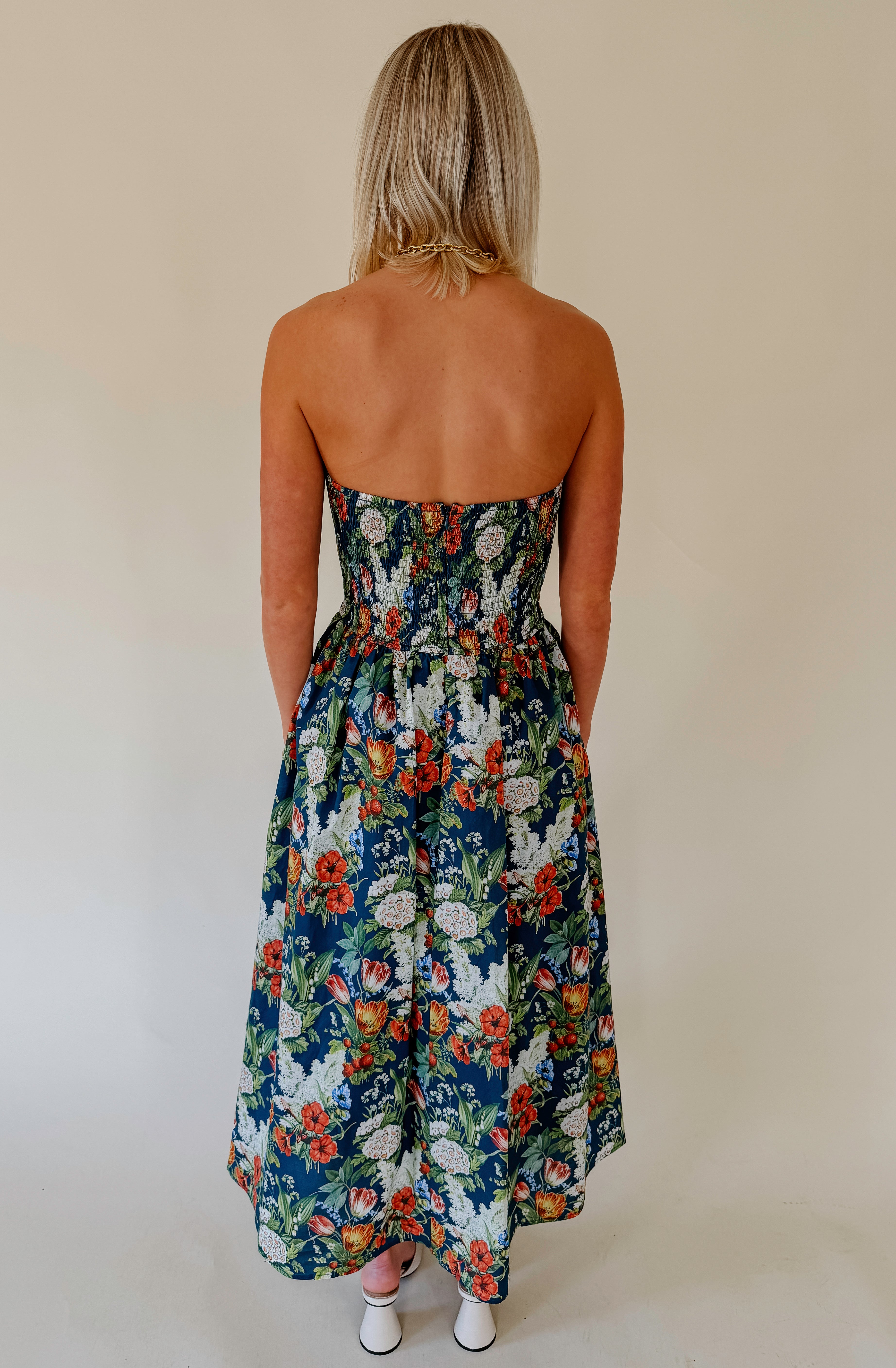 GARDEN PARTY STRAPLESS MIDI