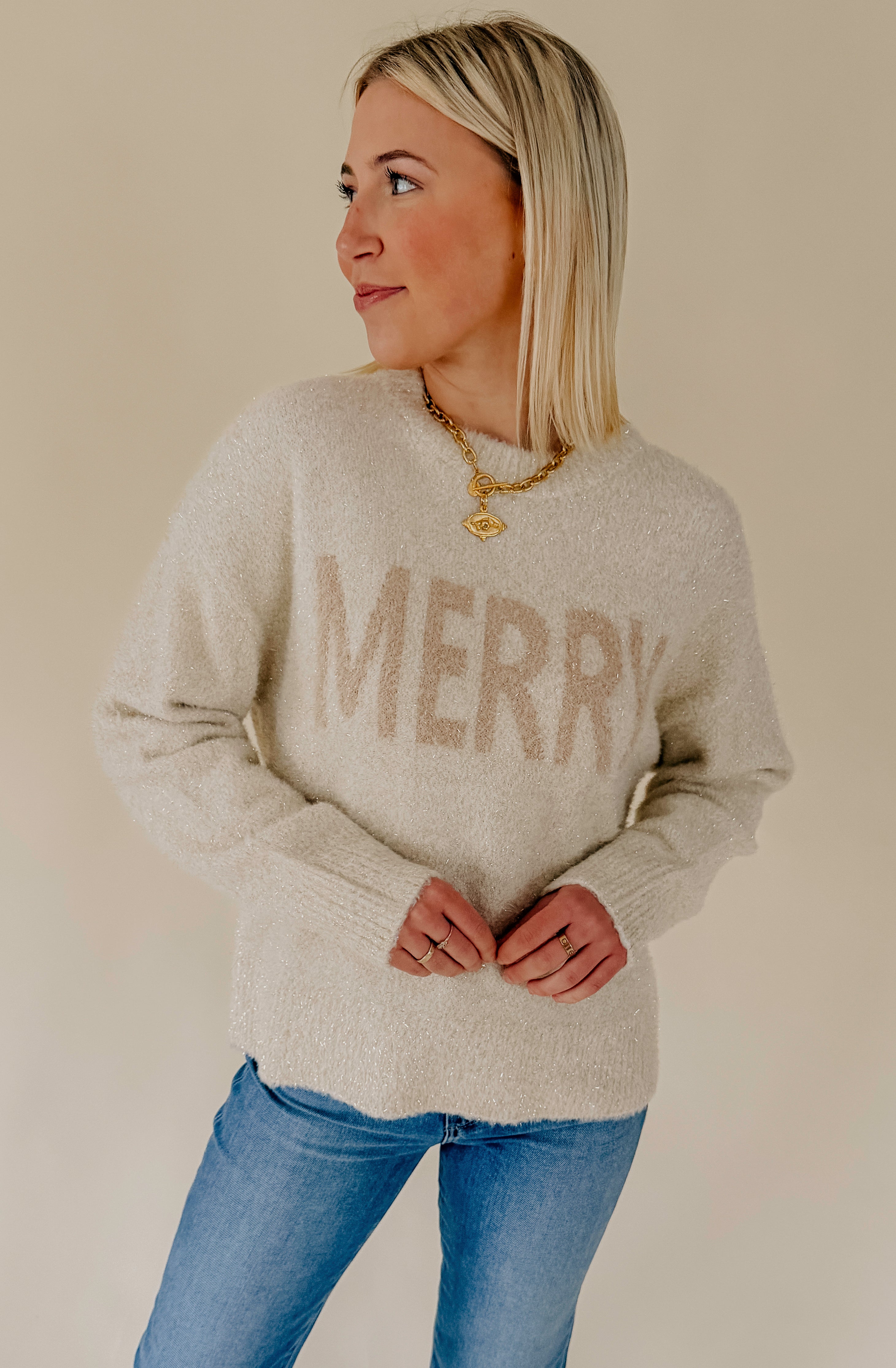 Z SUPPLY MERRY GOLD SWEATER