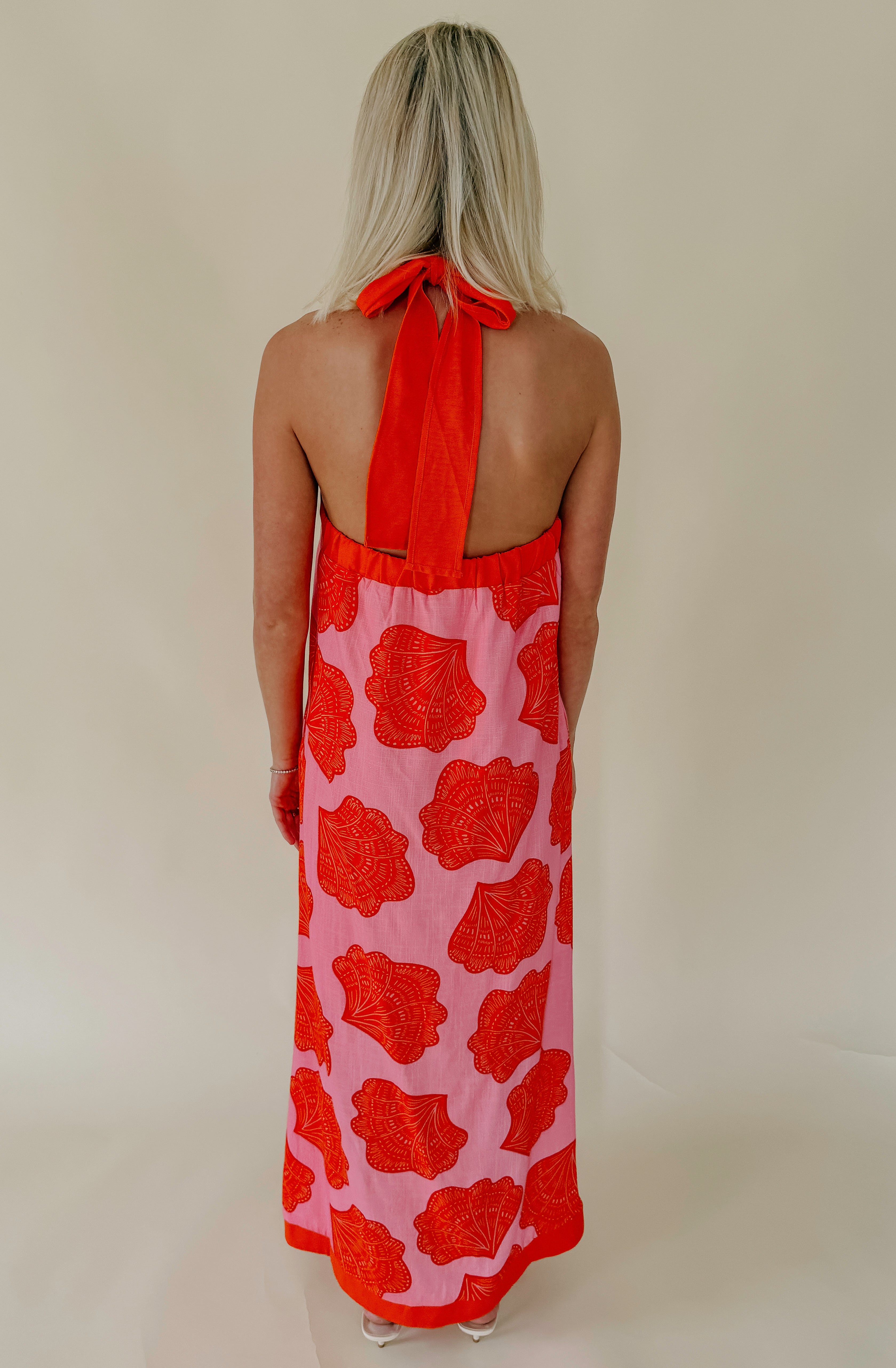 SEASHELL CITY HALTER MAXI