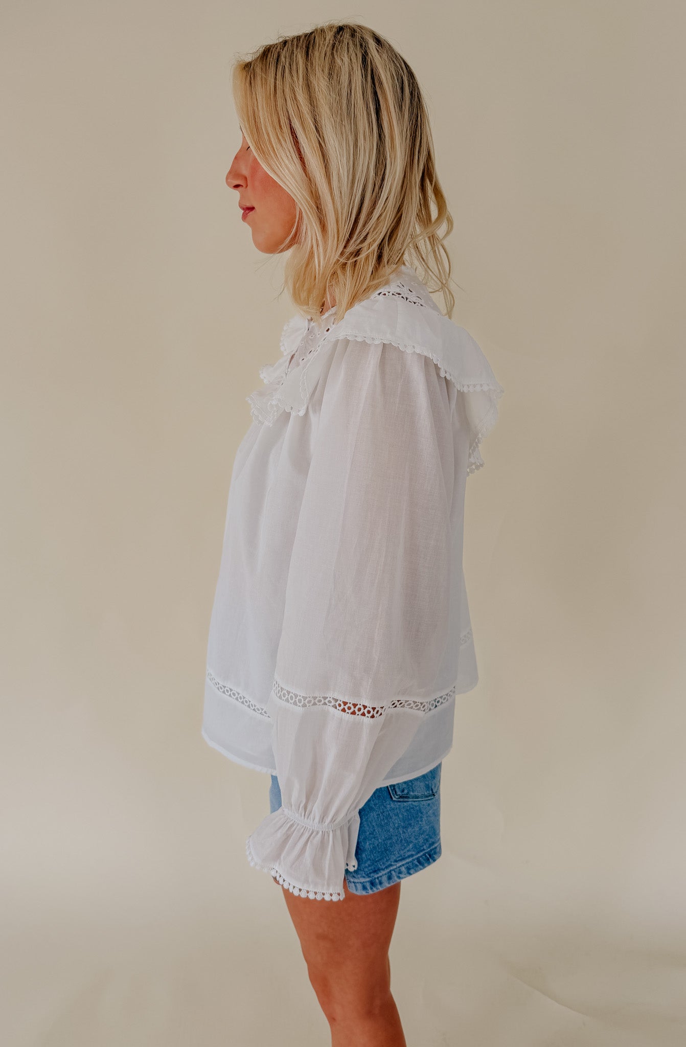 SWEET NOTHING EYELET BLOUSE